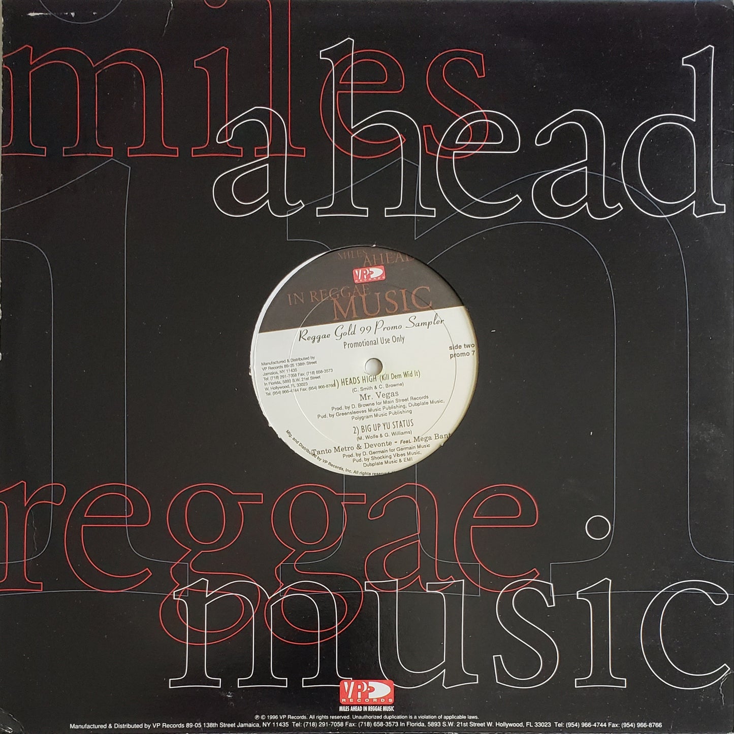 Reggae Gold 99 Promo Sampler Beanie Man/Sean Paul (12" Vinyl)