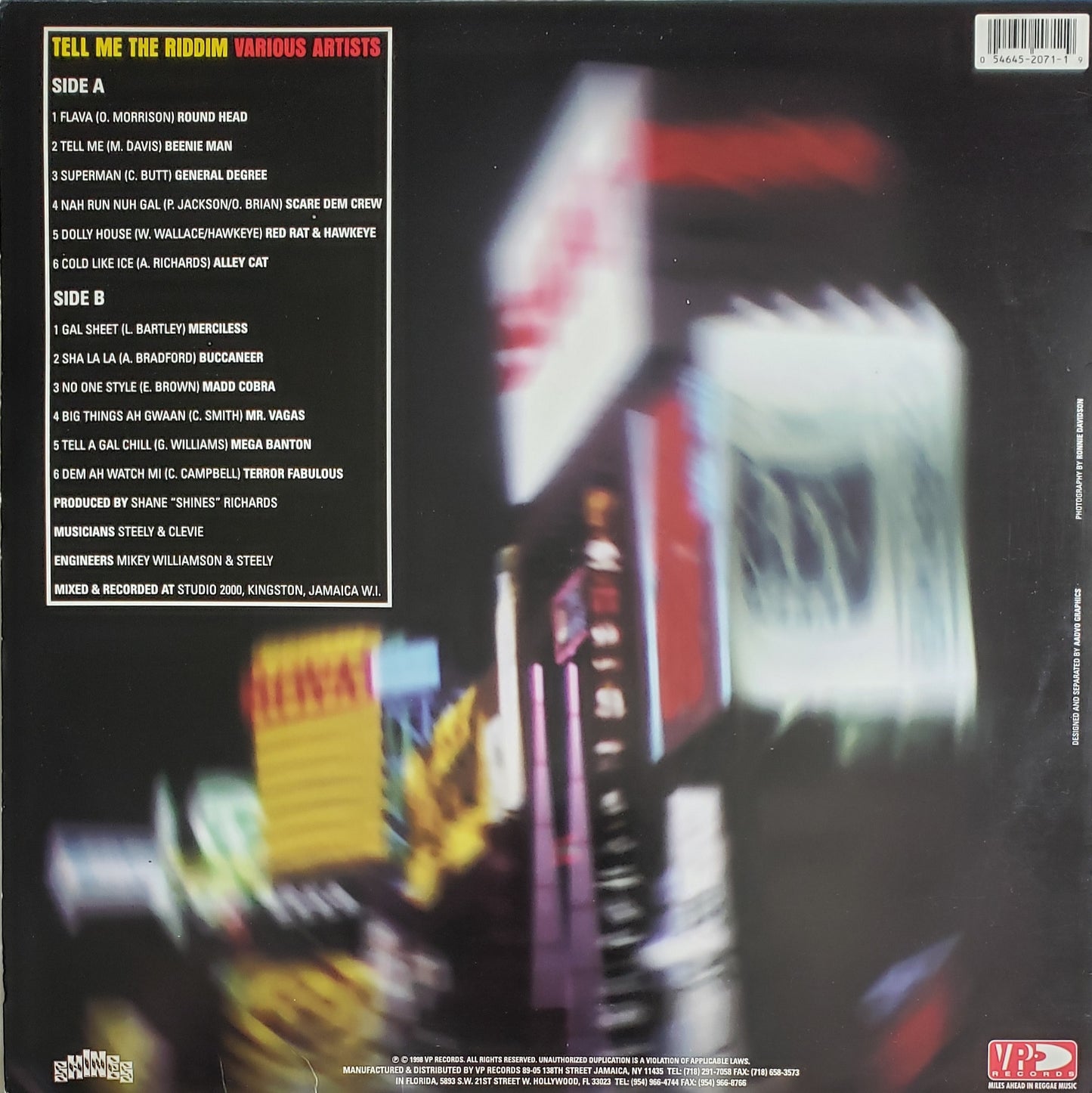 Tell Me The Riddim Various Artists (Vinyl LP)Dancehall Reggae