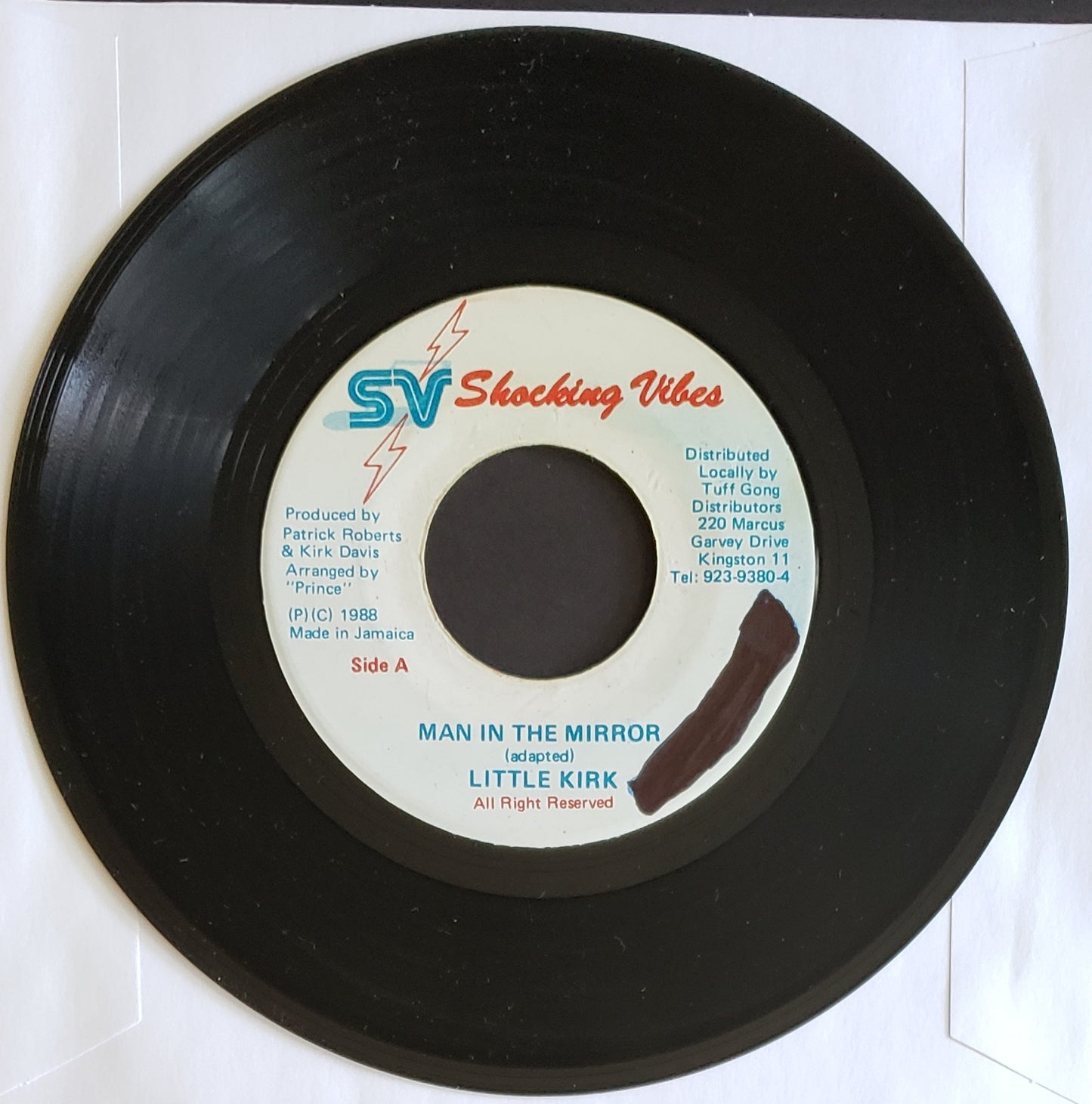 Little Kirk "Man In The Mirror" (7" Vinyl 45 RPM) Vintage Reggae