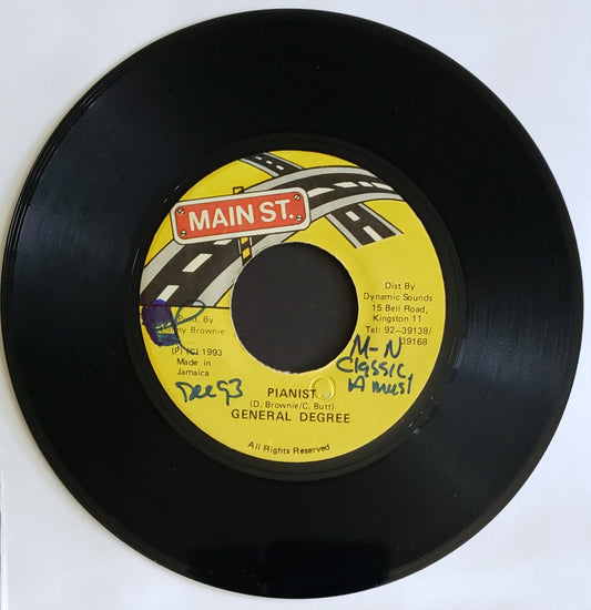 General Degree "Pianist" (7" Vinyl 45 RPM)  Reggae