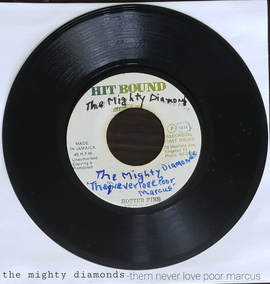 The Mighty Diamonds "Them Never Love Poor Marcus" (7" Vinyl Record) Vintage Reggae