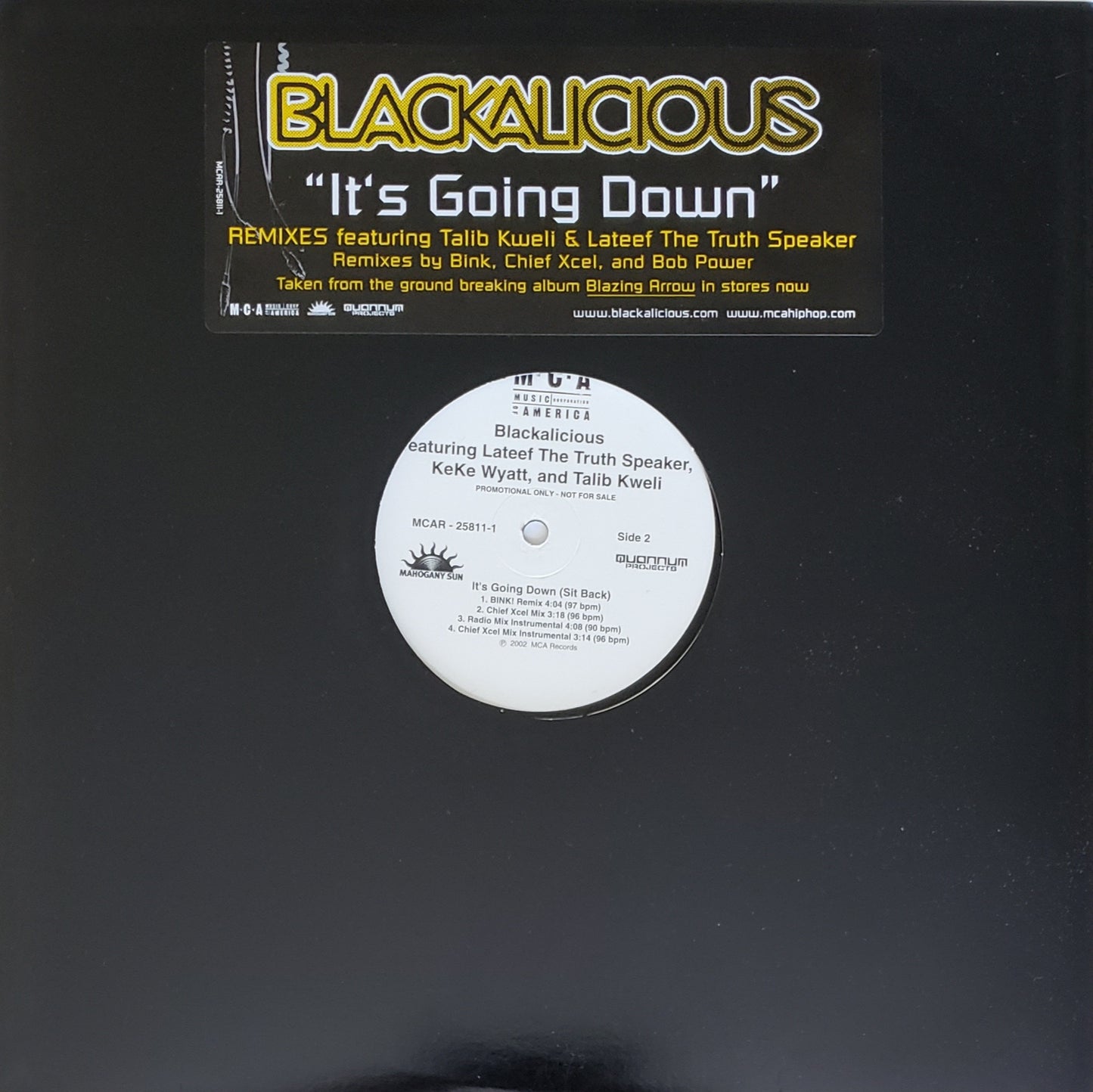 Blackalicious "It's Going Down (Sit Back) Remixes" (12" Vinyl)