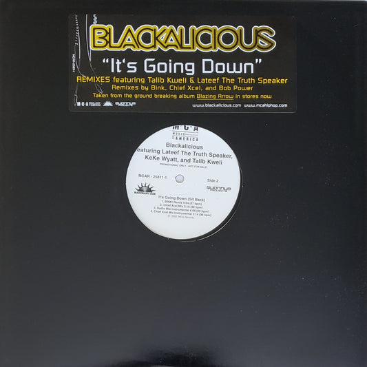 Blackalicious "It's Going Down (Sit Back) Remixes" (12" Vinyl)