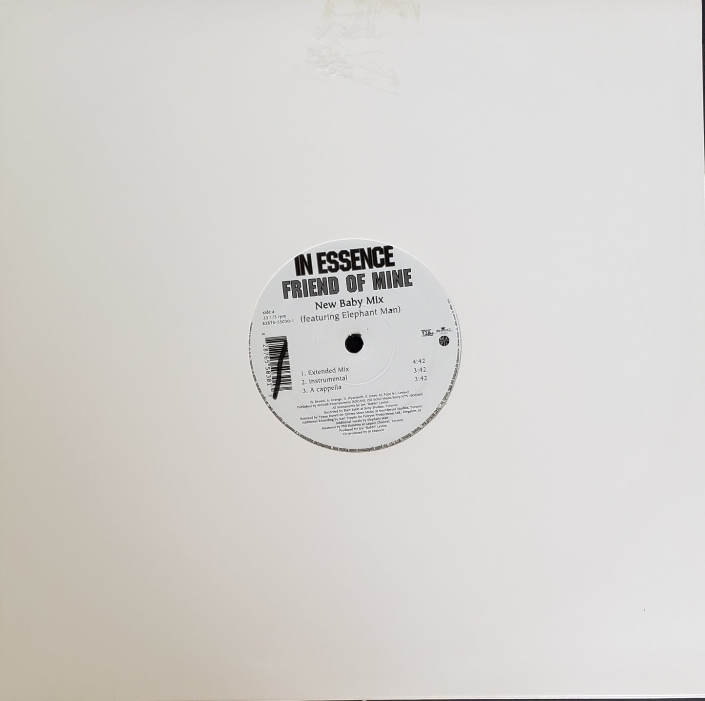 In Essence "Friend Of Mine" (New Baby Mix feat. Elephant Man) (12" Vinyl)