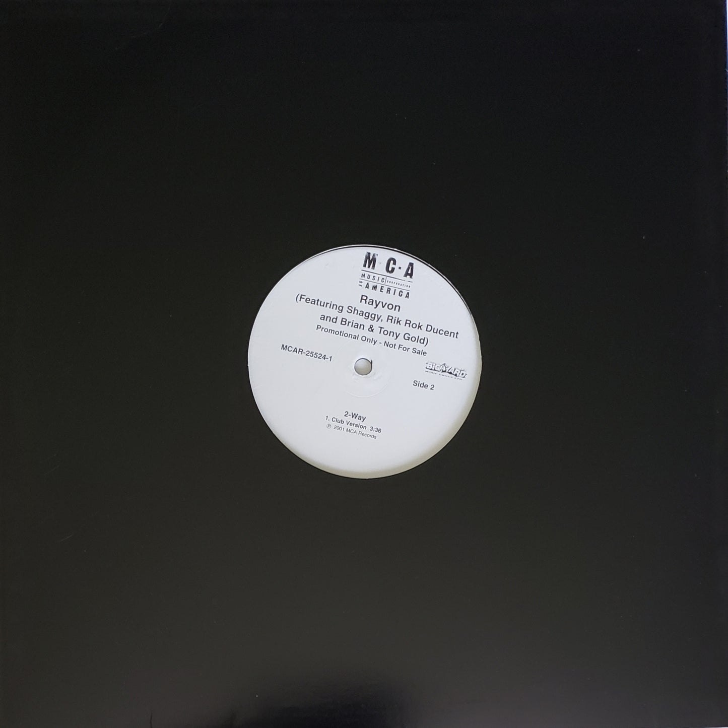 Rayvon –2-Way (Featuring Shaggy, Rik Rok Ducent and Brian & Tony Gold (12" Vinyl)
