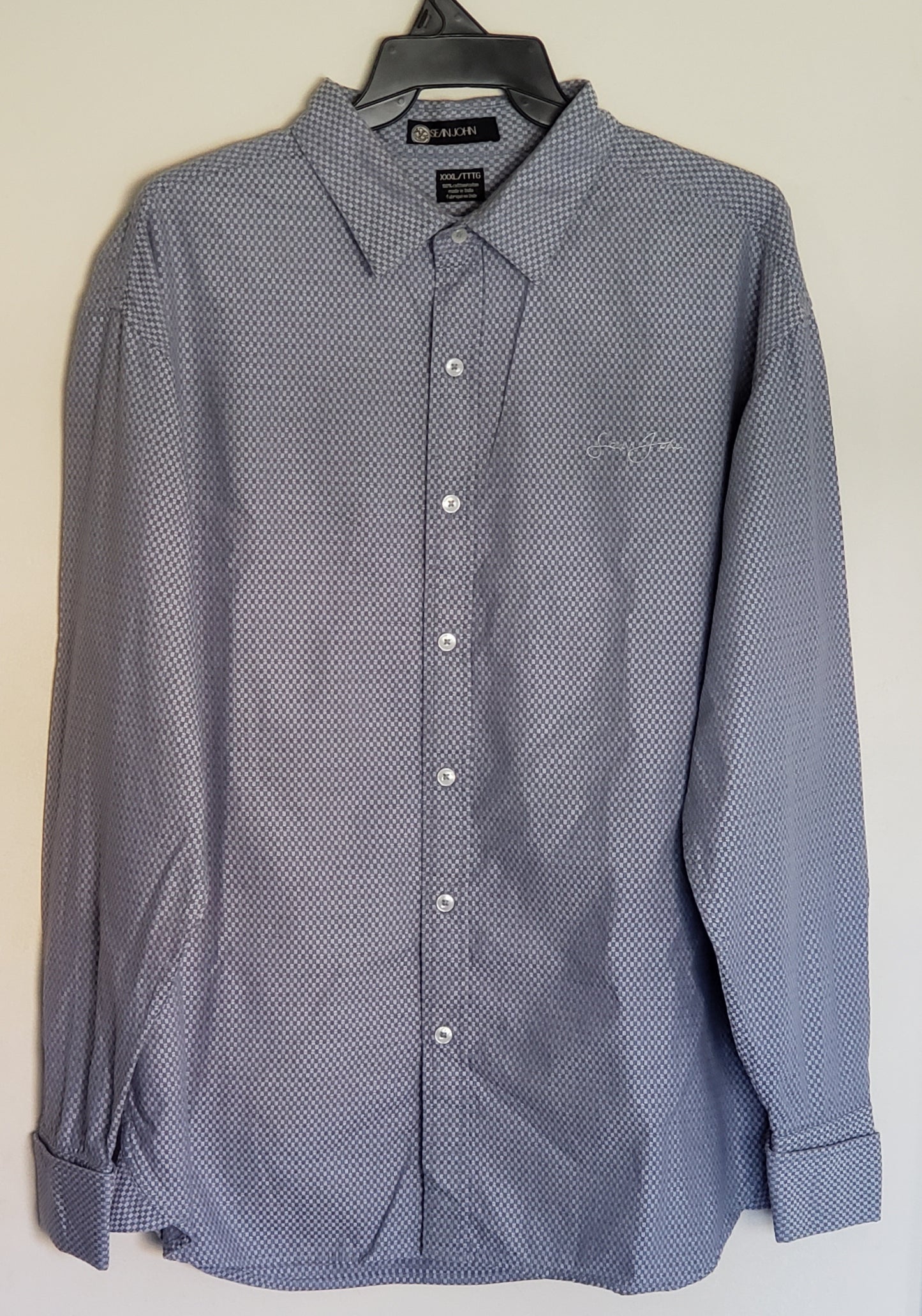 Sean John Men's Long Sleeve Dress Shirt w/Cuffs (XXXL/TTTG) Vintage