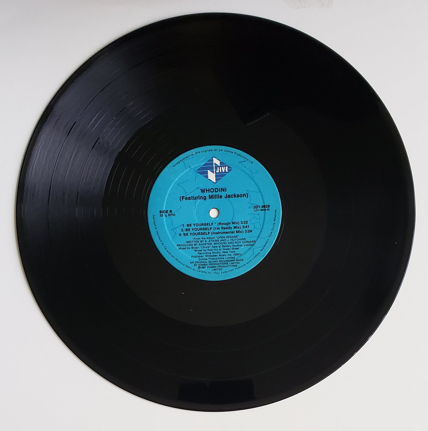 Whodini - Featuring Millie Jackson - Be Yourself (12" Vinyl) Vintage-RARE!!