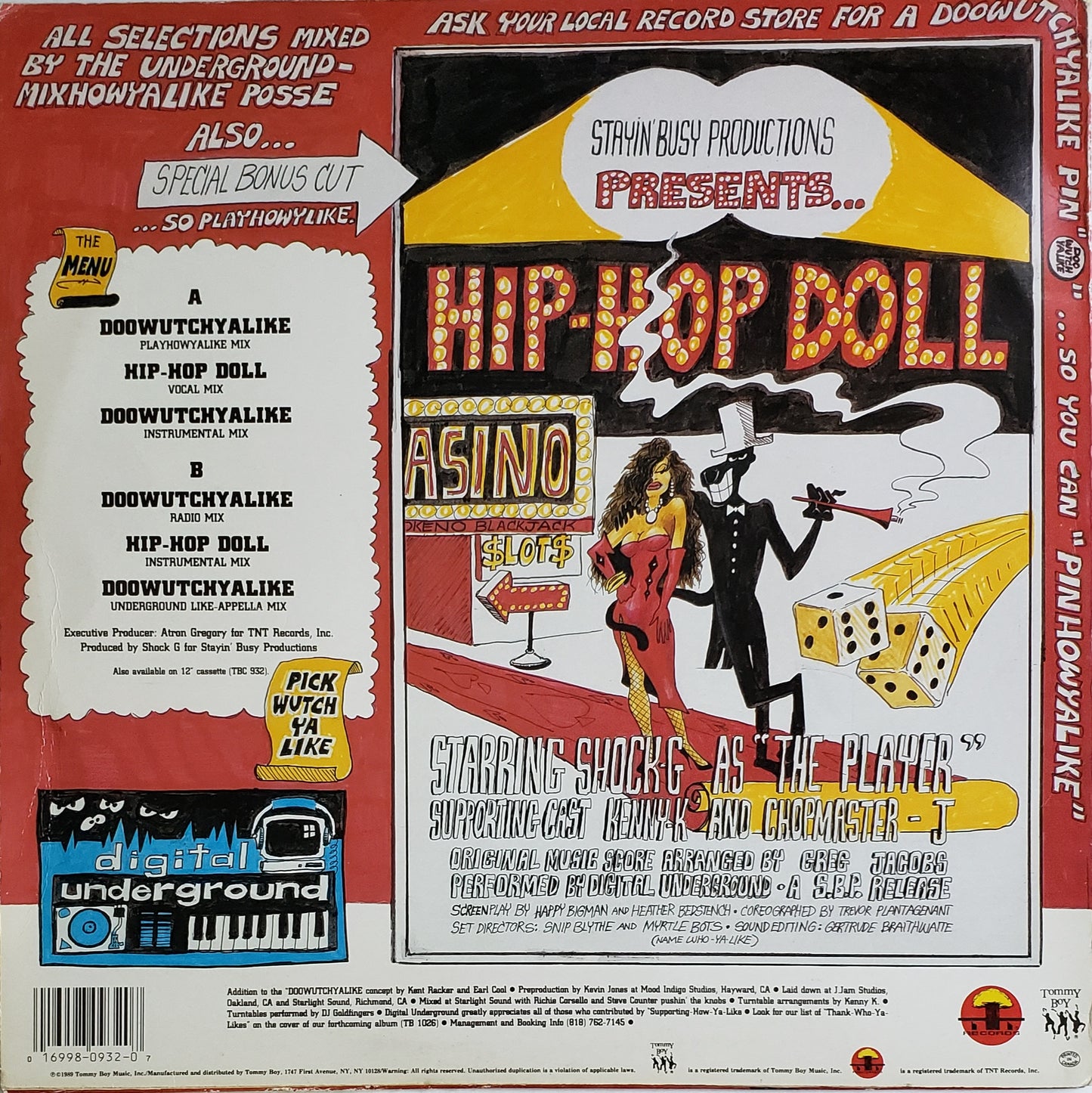 Digital Underground- Doowutchyalike/Hip-Hop Doll (12" Vinyl) Vintage-ORIGINAL-RARE!!