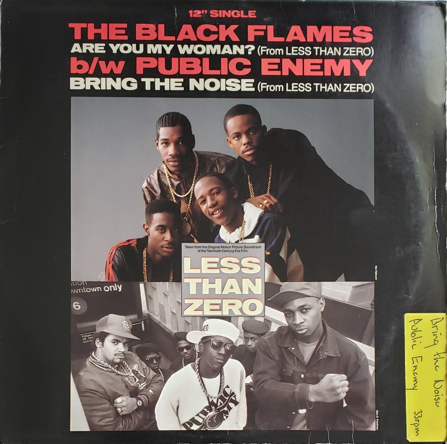 Public Enemy "The Black Flames /Are You My Woman / Bring The Noise" (12" Vinyl) Vintage