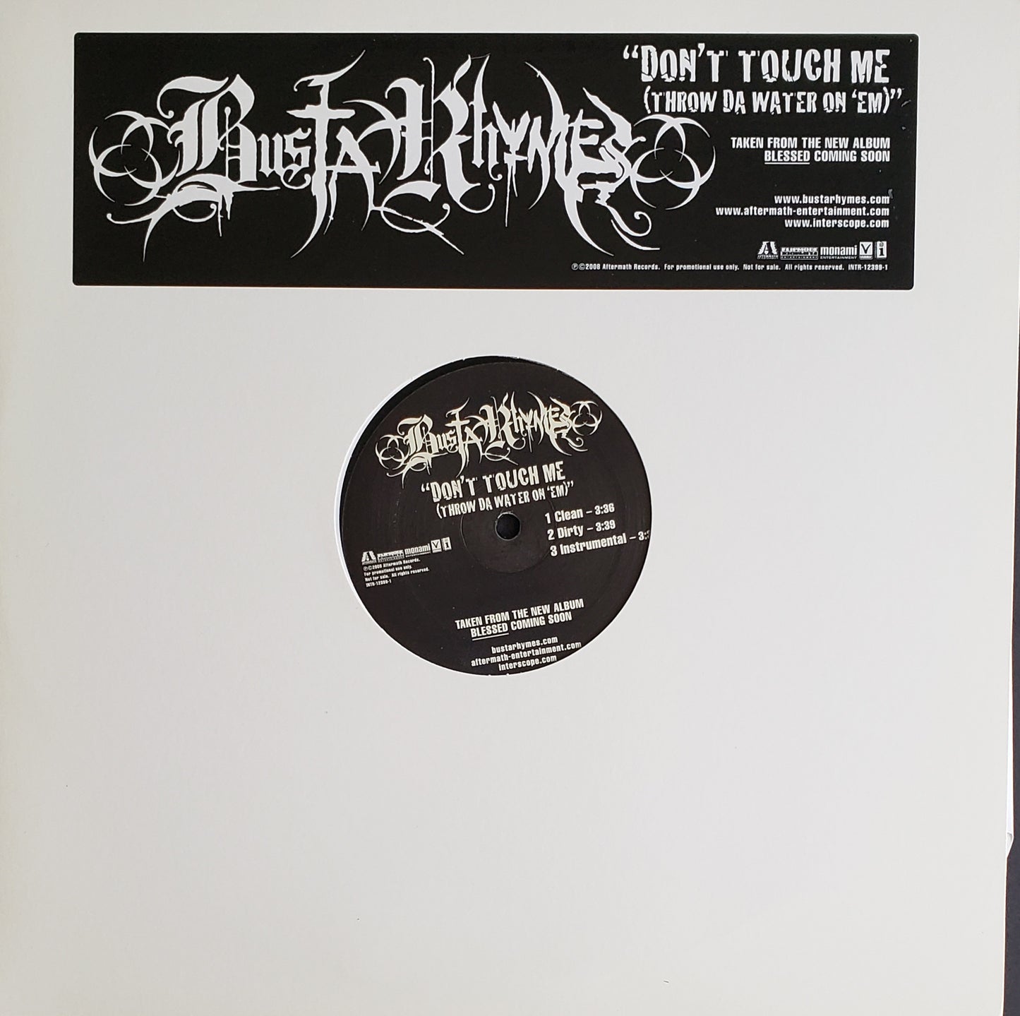 Busta Rhymes – Don't Touch Me (Throw Da Water On 'Em)12" Vinyl- RARE!!