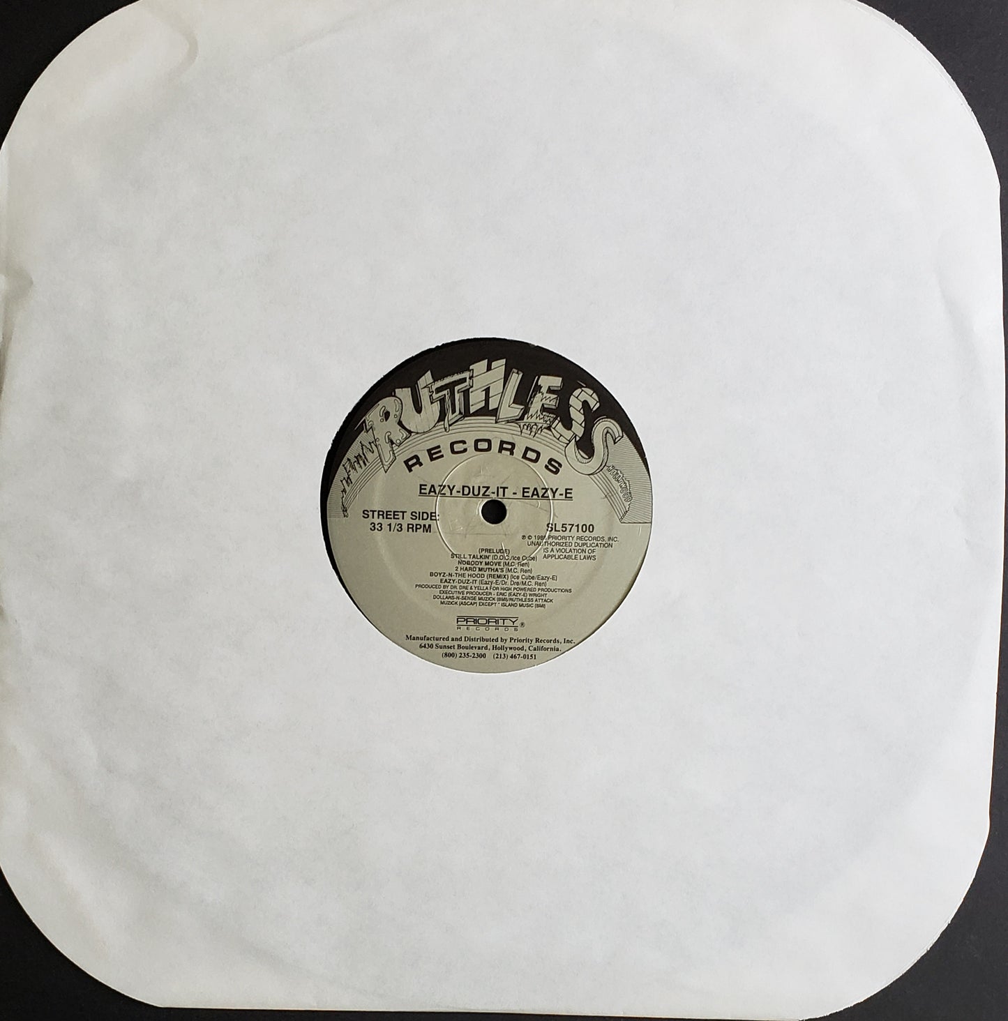 Eazy-E – Eazy-Duz-It (Vinyl LP Album)Rare Vinyl 0riginal!-VINTAGE