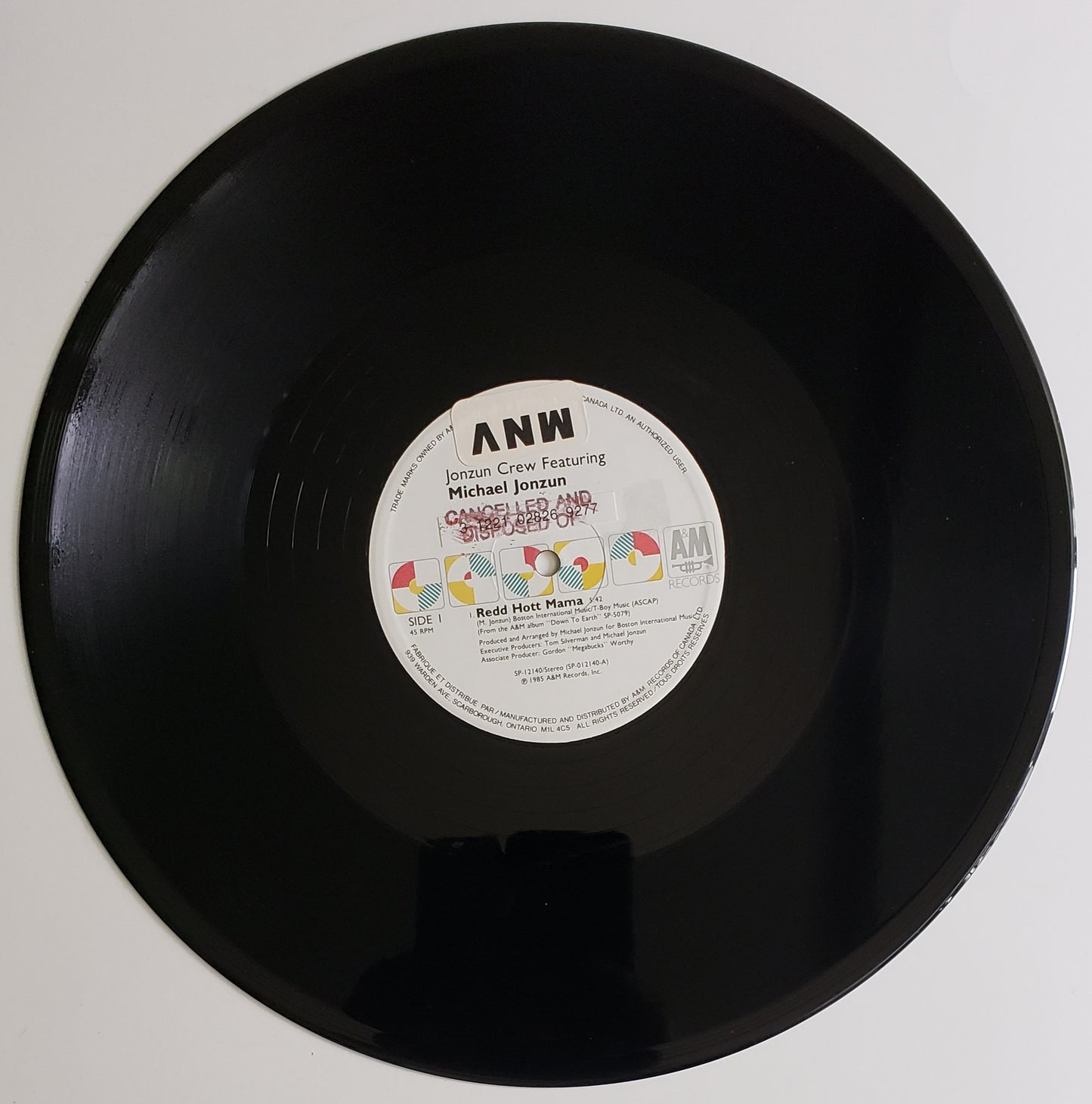 The Jonzun Crew Featuring Michael Jonzun – Redd Hott Mama (12" Vinyl) VINTAGE