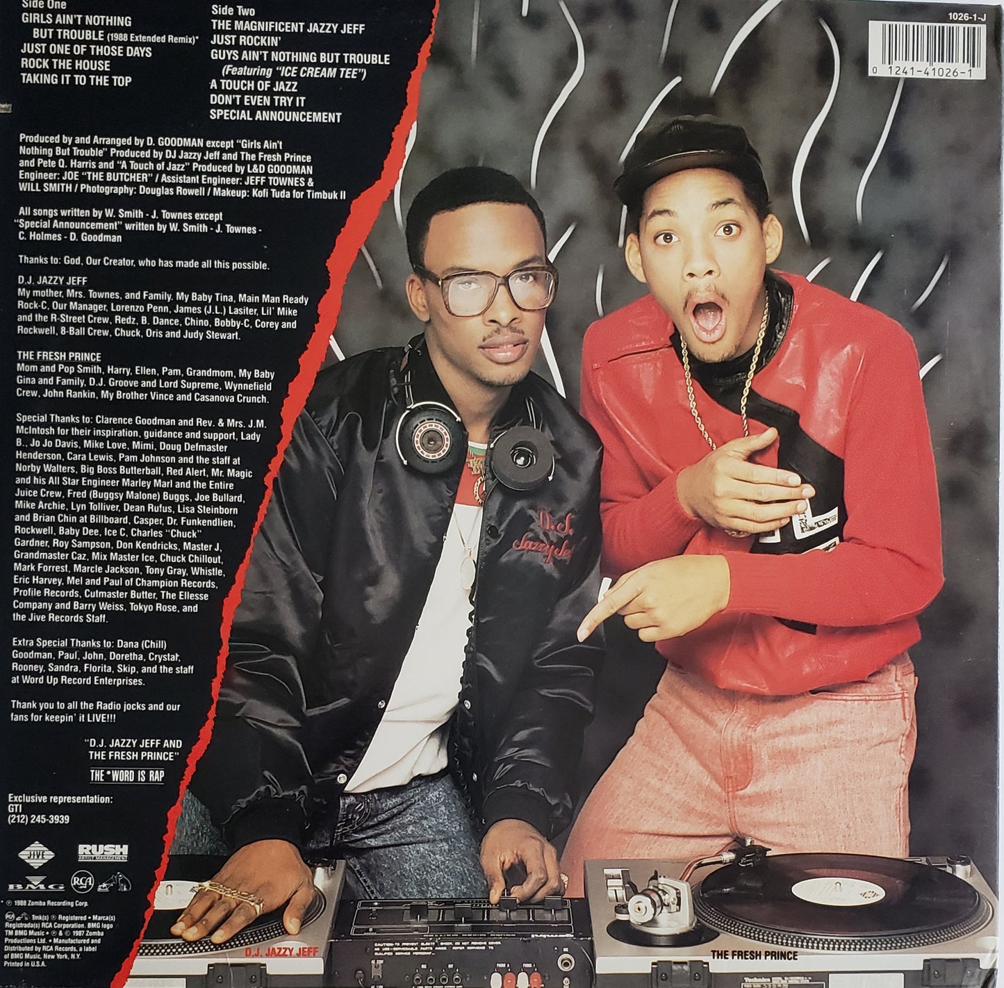 DJ Jazzy Jeff & The Fresh Prince – Rock The House (Vinyl LP Album) VINTAGE-RARE!!