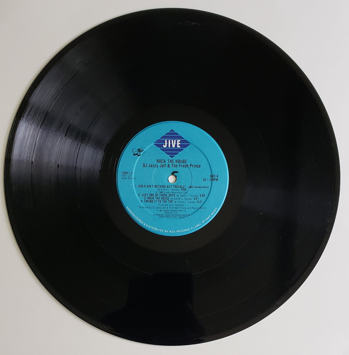 DJ Jazzy Jeff & The Fresh Prince – Rock The House (Vinyl LP Album) VINTAGE-RARE!!