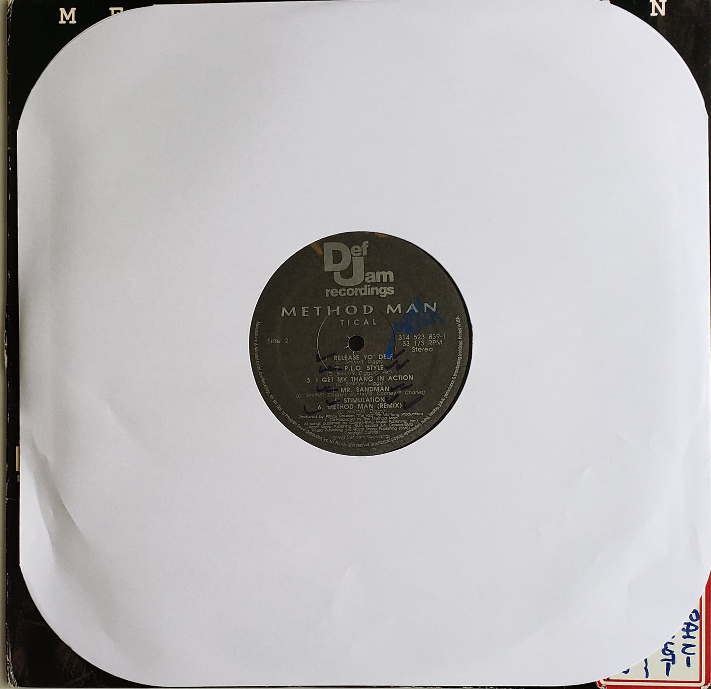 Method Man "Tical" (LP Vinyl Album)Vintage-RARE!!