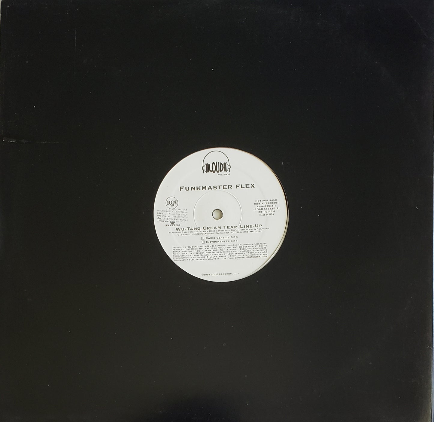 Funkmaster Flex"Wu-Tang Cream Team Line Up" (12" Vinyl)RARE!!