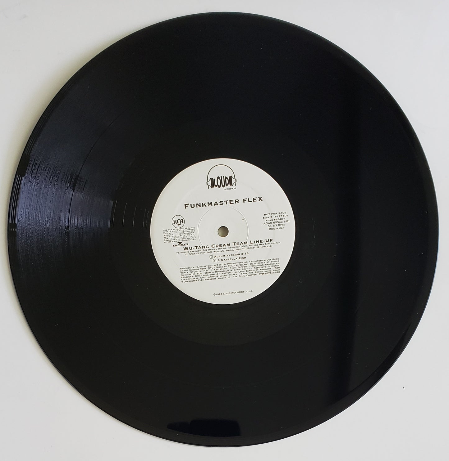 Funkmaster Flex"Wu-Tang Cream Team Line Up" (12" Vinyl)RARE!!
