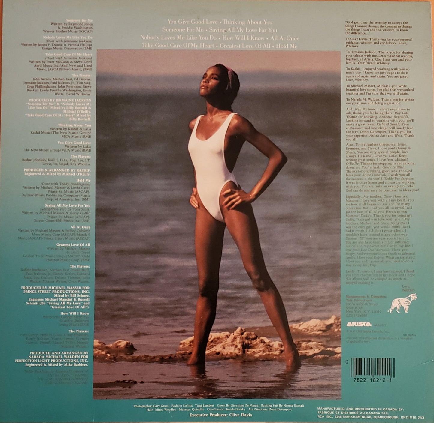 Whitney Houston Self Titled LP Vinyl-RARE!!