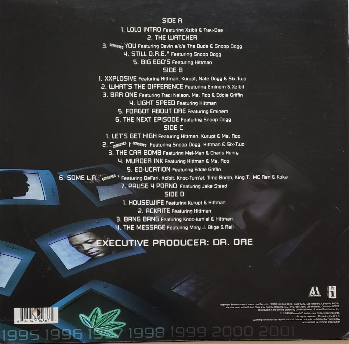 Dr. Dre - 2001 (2X LP Vinyl ) Rare!!