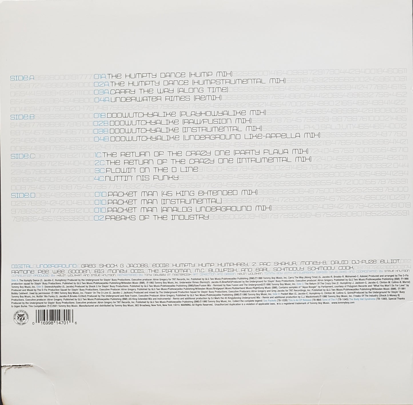 The Legend Digital Underground "No Nose Job "(2X LP Vinyl Album)VINTAGE!!!