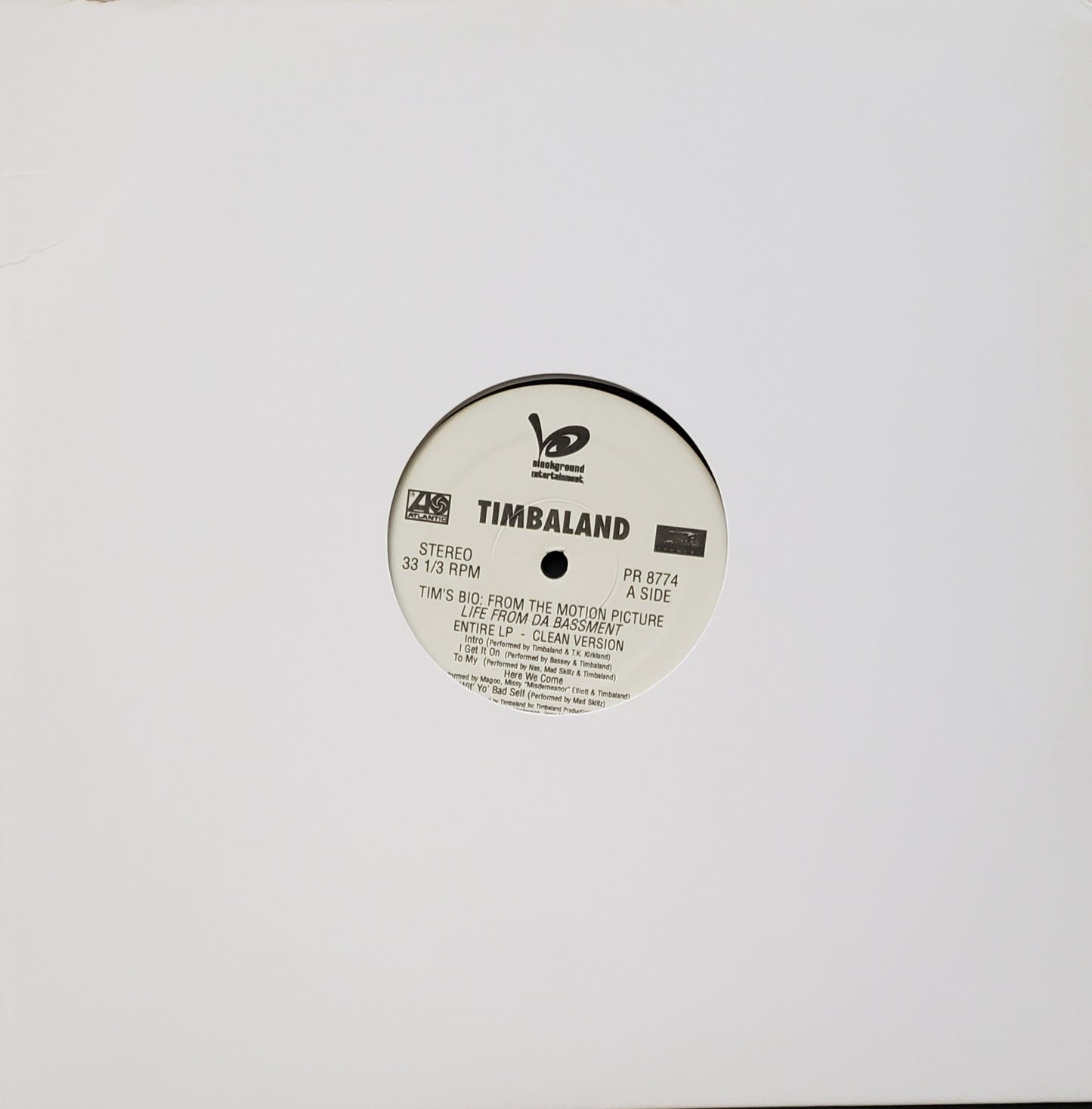 Timbaland Tim's Bio: From the Motion Picture - Life from Da Bassment (Vinyl LP) CLEAN