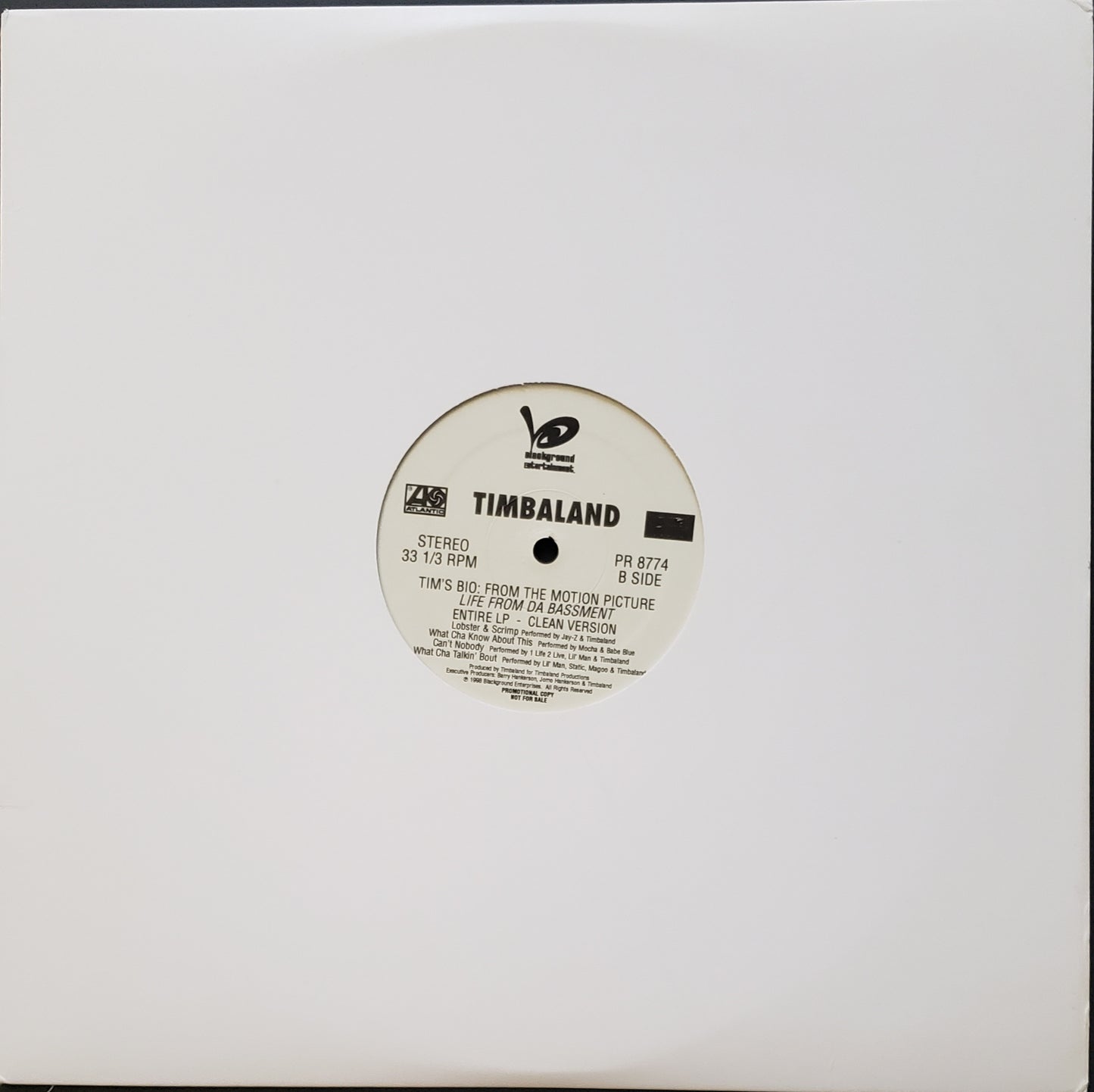 Timbaland Tim's Bio: From the Motion Picture - Life from Da Bassment (Vinyl LP) CLEAN