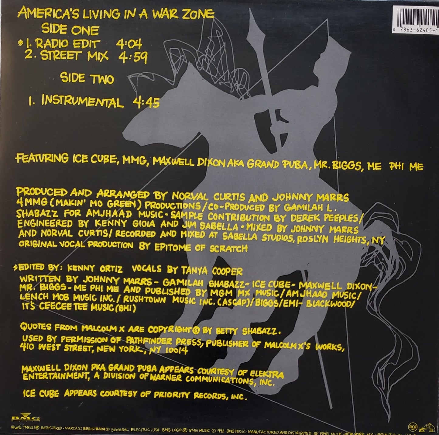 Gamilah Shabazz "America's Living in a War Zone" (12'Vinyl) RARE!!!
