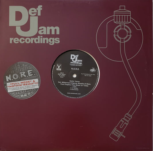 N.O.R.E.  "Full Mode / Nothin' (Remix)  12" Vinyl-VINTAGE