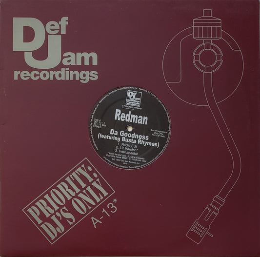 REDMAN & BUSTA RHYMES "DA GOODNESS / I DON'T KARE "(12" Vinyl)RARE!!!