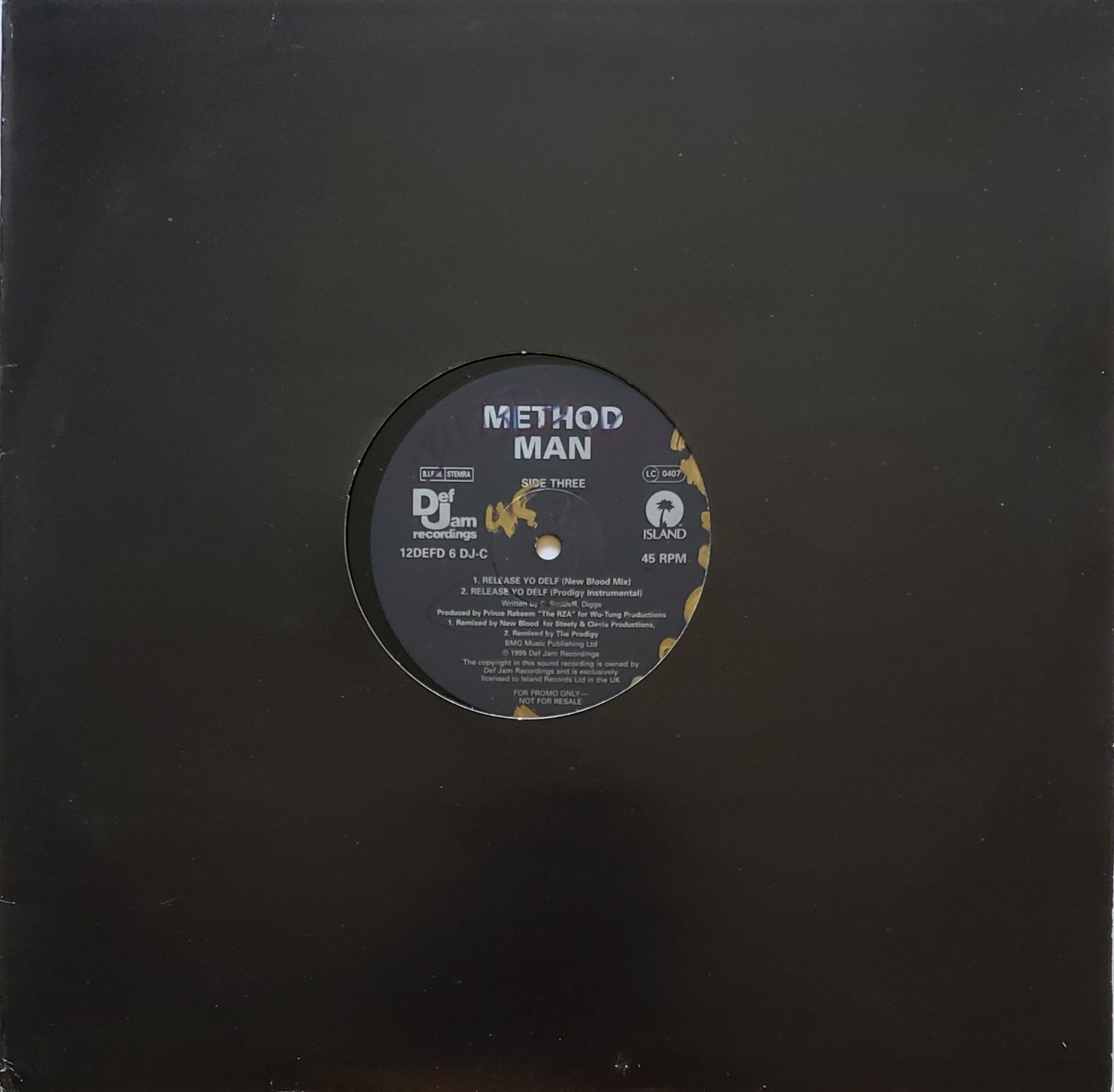 Method Man – Release Yo' Delf (Exclusive UK Mixes) (LP Vinyl)RARE!!