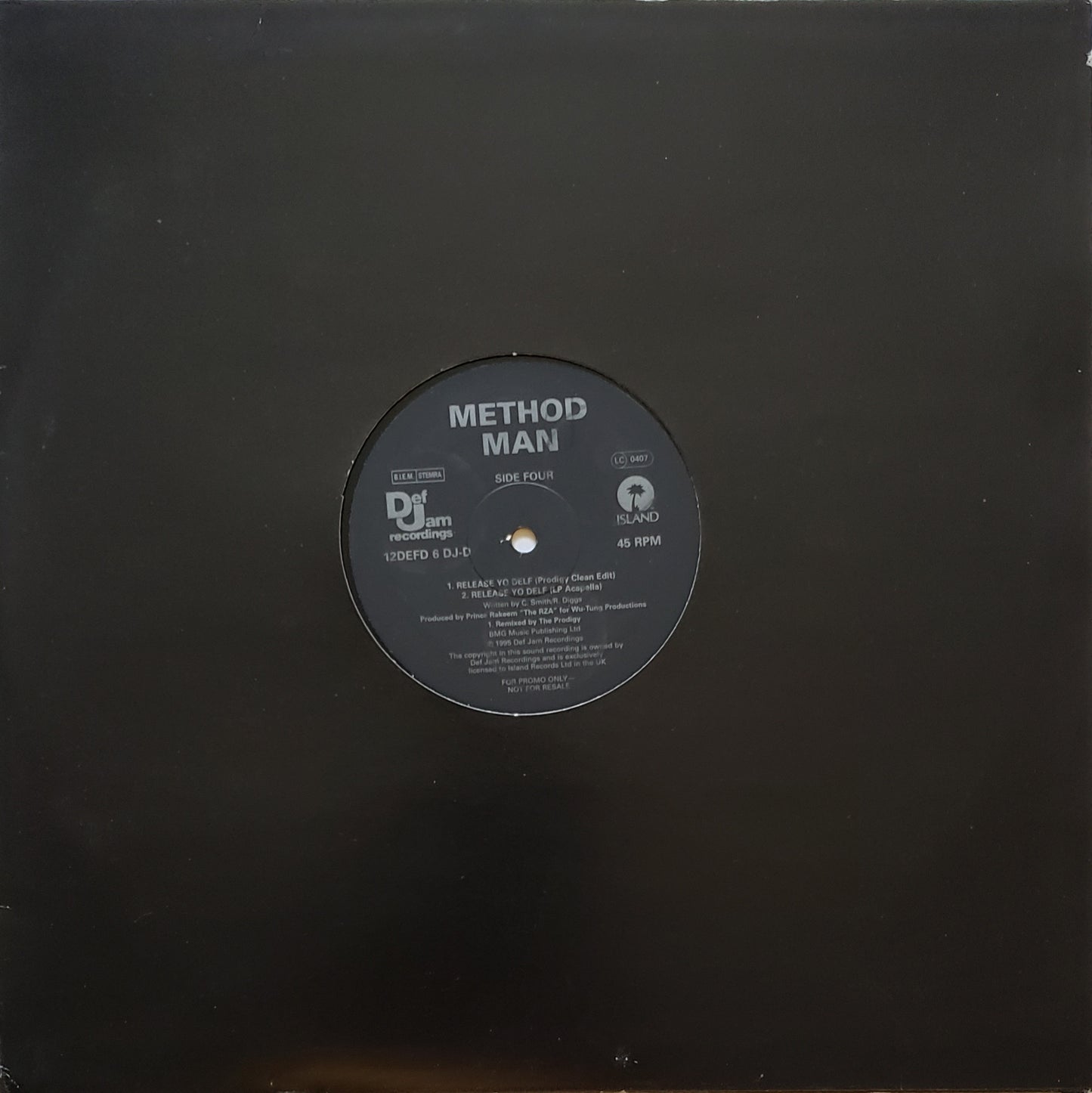 Method Man – Release Yo' Delf (Exclusive UK Mixes) (LP Vinyl)RARE!!