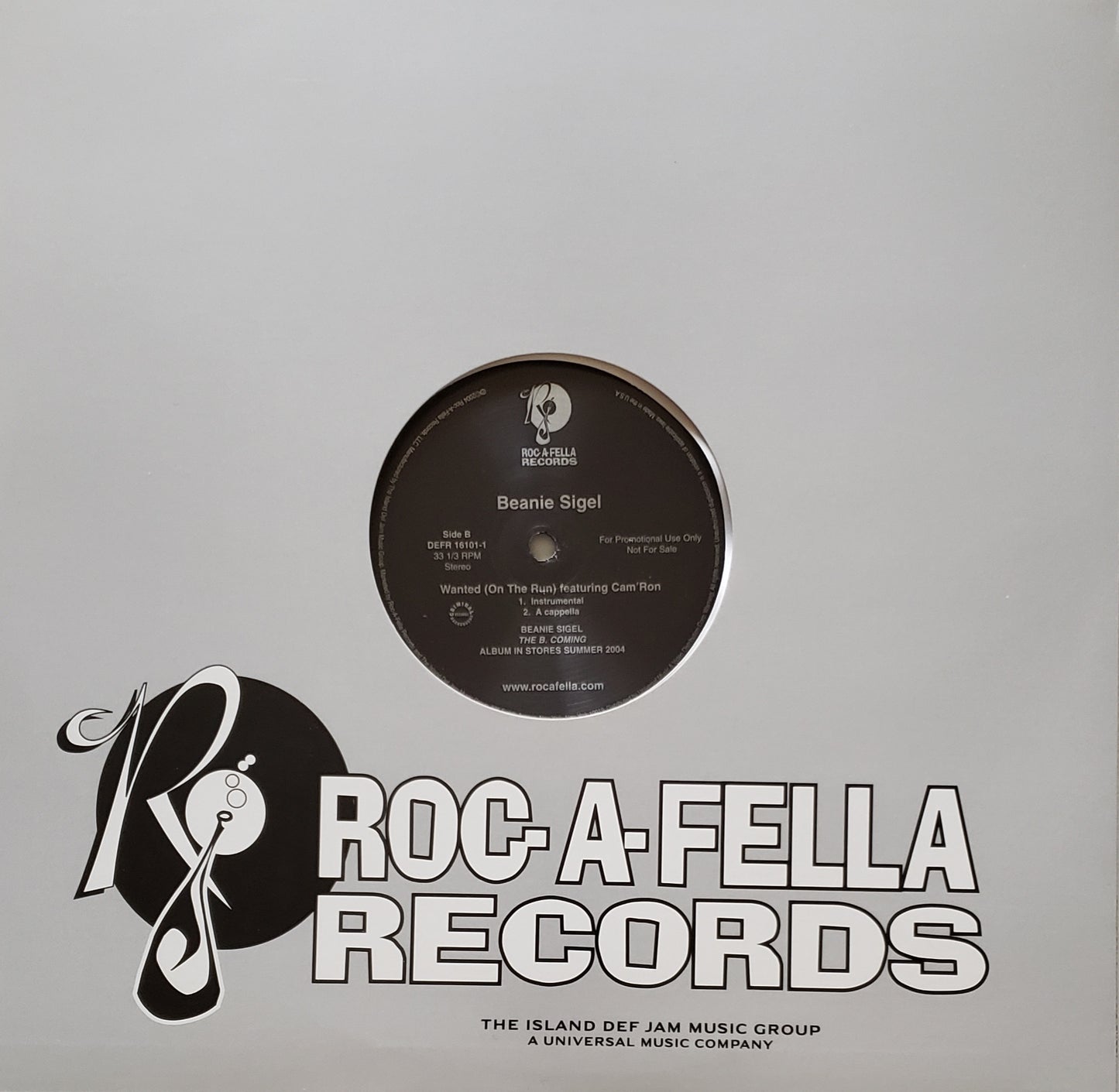 Beanie Sigel "Wanted (On The Run)" feat uringCamron (12" Vinyl)RARE!!