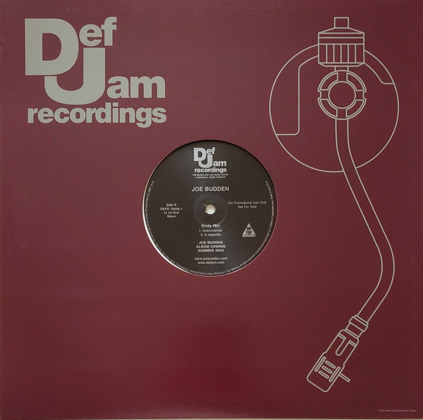 Joe Budden "Body Hot" (12" Vinyl) RARE!!