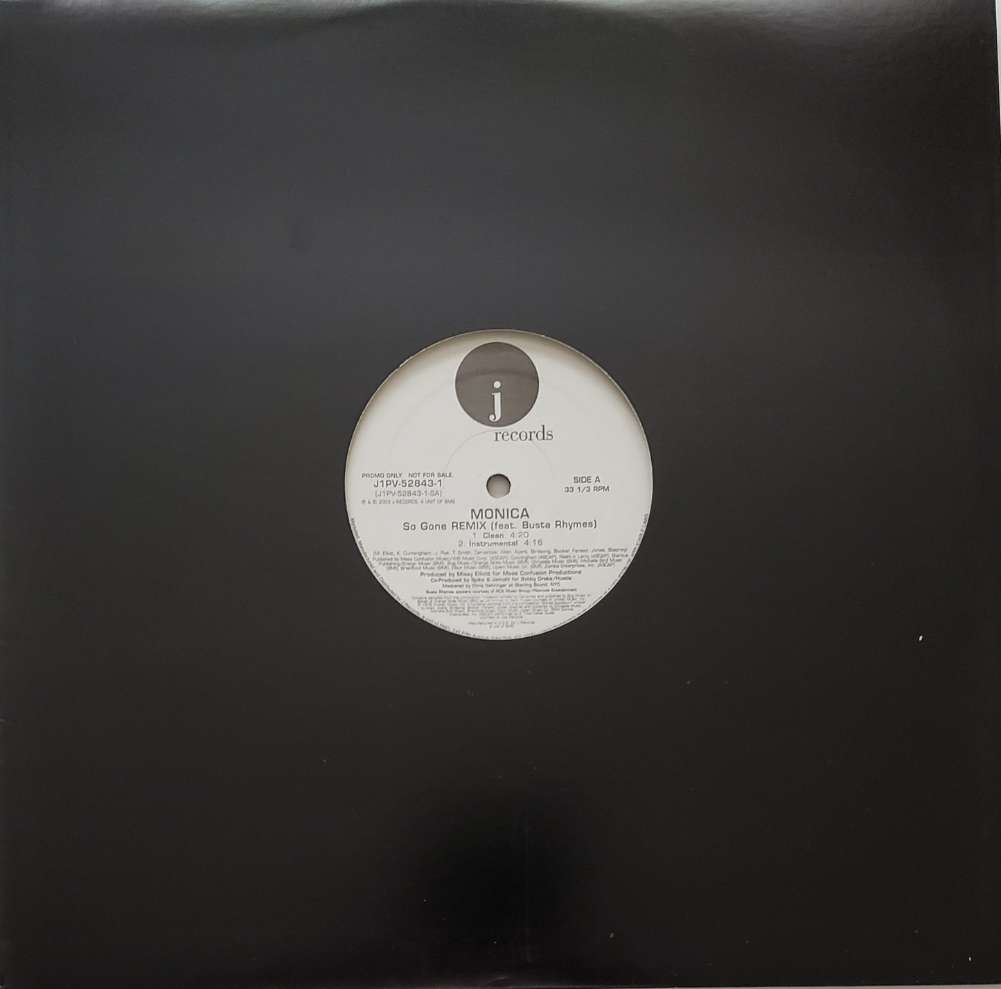 MONICA "So Gone Remix" featuring Busta Rhymes (12" Vinyl 12")RARE!!
