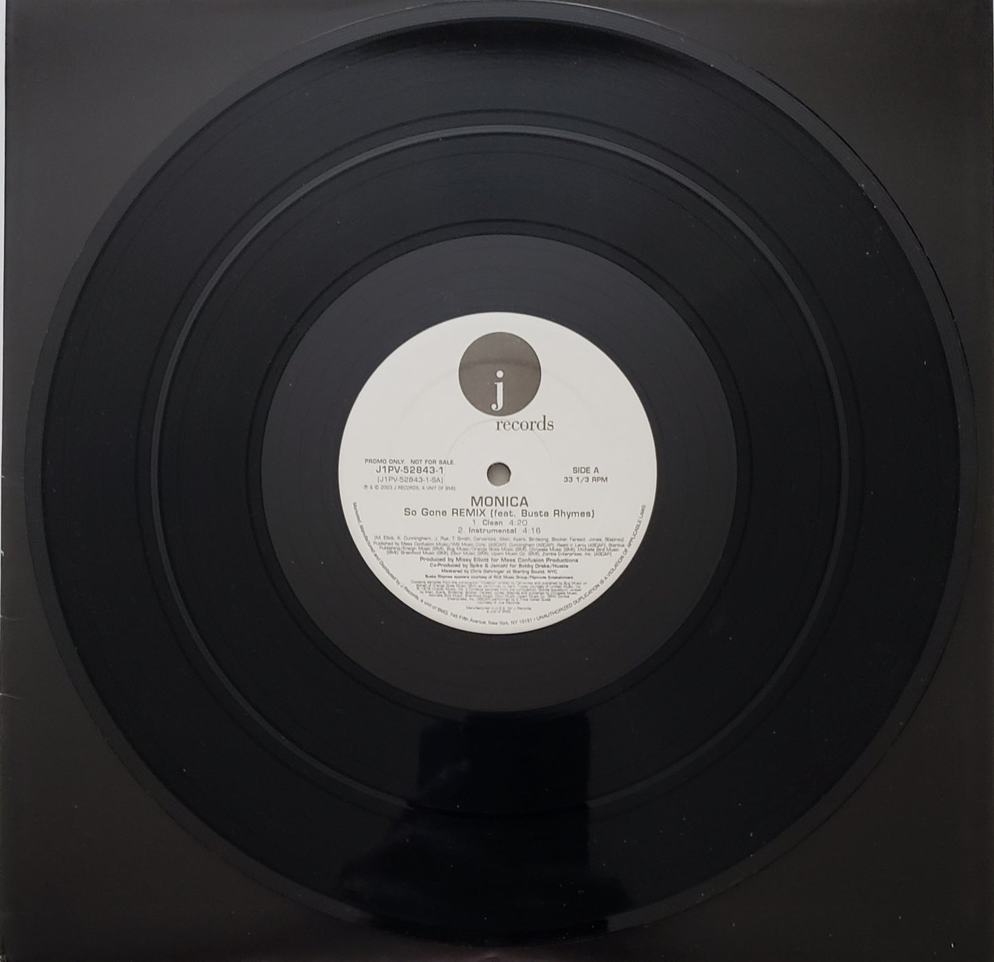 MONICA "So Gone Remix" featuring Busta Rhymes (12" Vinyl 12")RARE!!