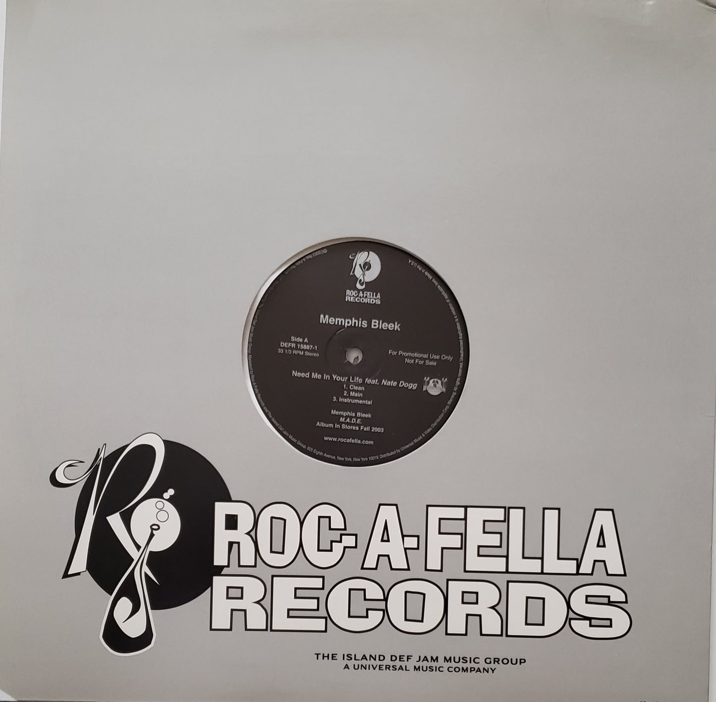 MEMPHIS BLEEK "Need Me In Your Life / We Ballin' (12" Vinyl)RARE!!!
