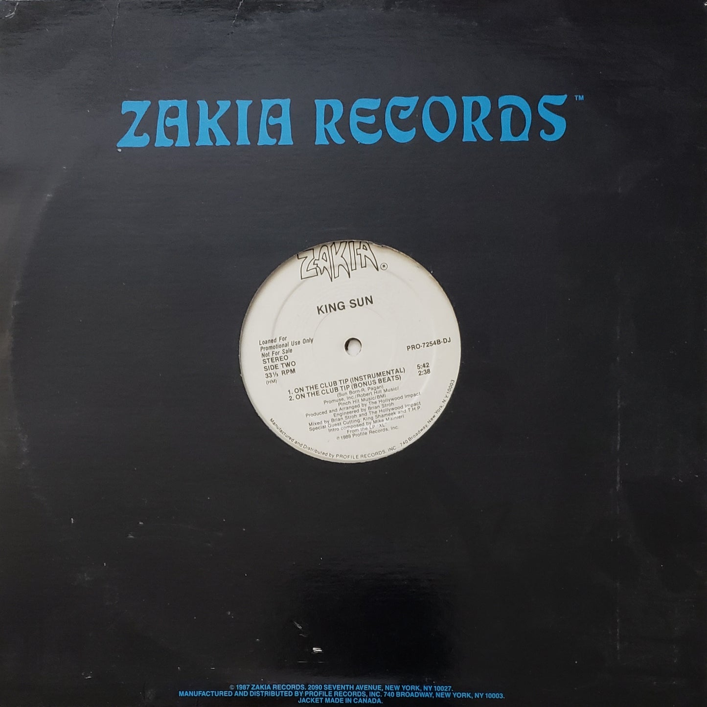 King Sun - On The Club Tip (12" Vinyl) Vintage-RARE!!!