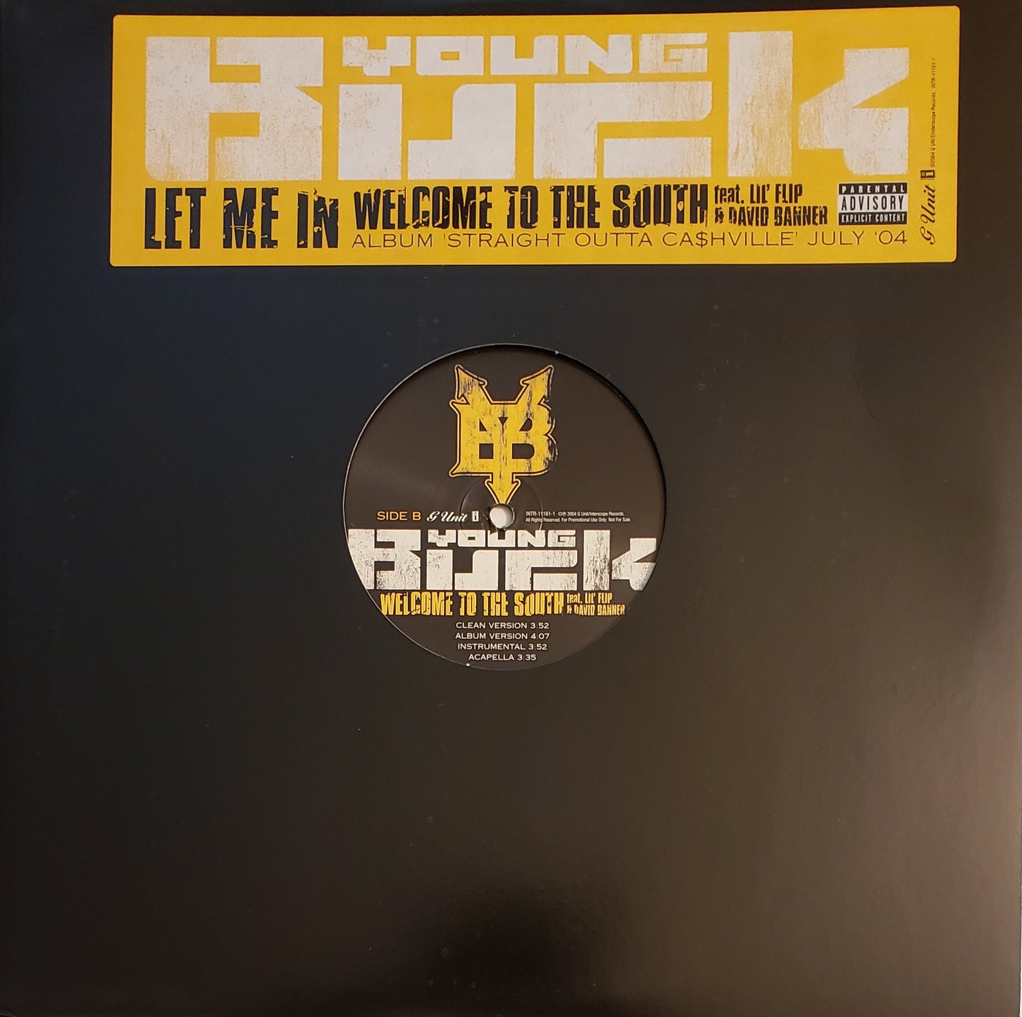 Young Buck – Let Me In / Welcome To The South- G Unit (12" Vinyl)
