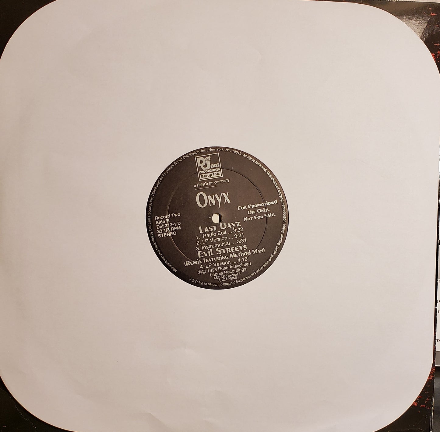 ONYX featuring DMX "Shut 'Em Down/Raze It Up" (2X LP Vinyl Album) RARE!!