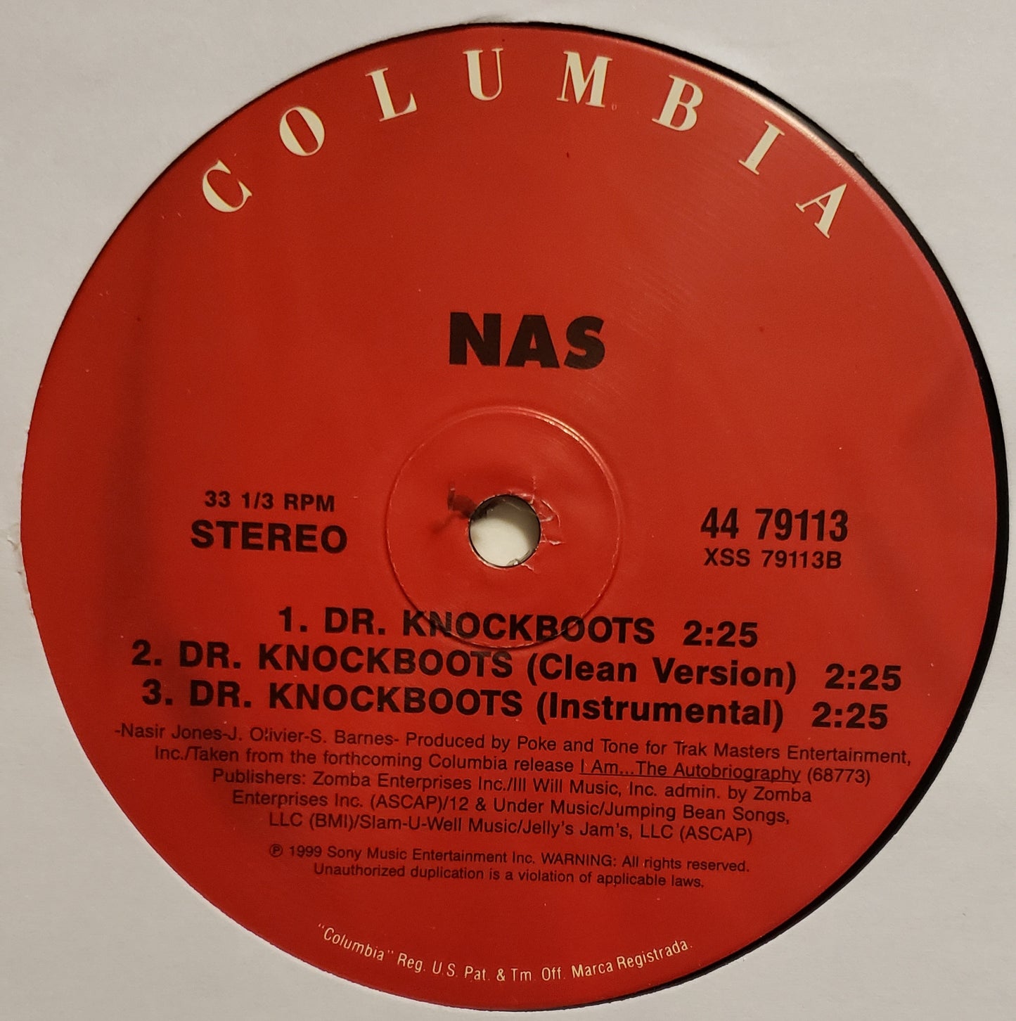 NAS - Nas Is Like / Dr Knockboots (12" Vinyl) RARE!!