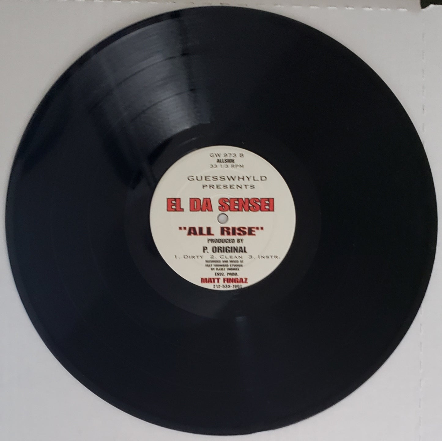 El The Sensei "Frontline / All Rise" (12"Vinyl) RARE!!!
