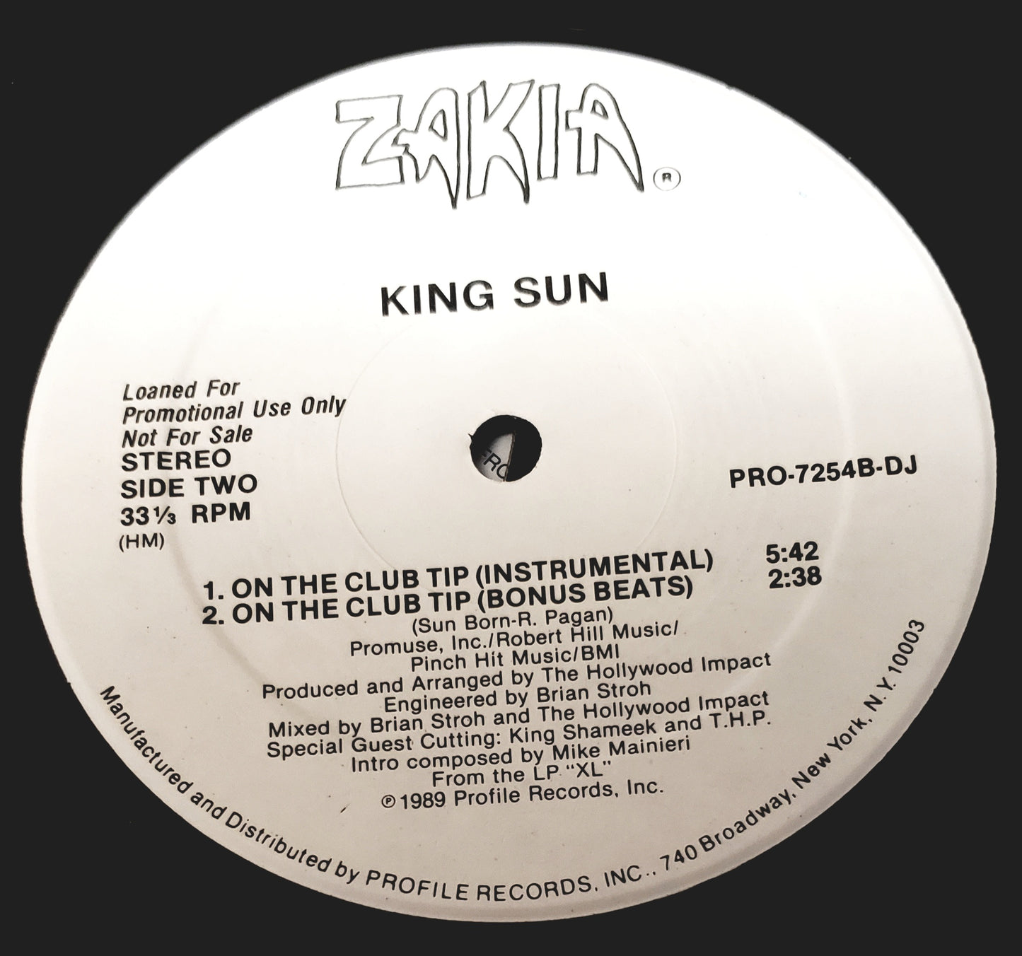 King Sun - On The Club Tip (12" Vinyl) Vintage-RARE!!!