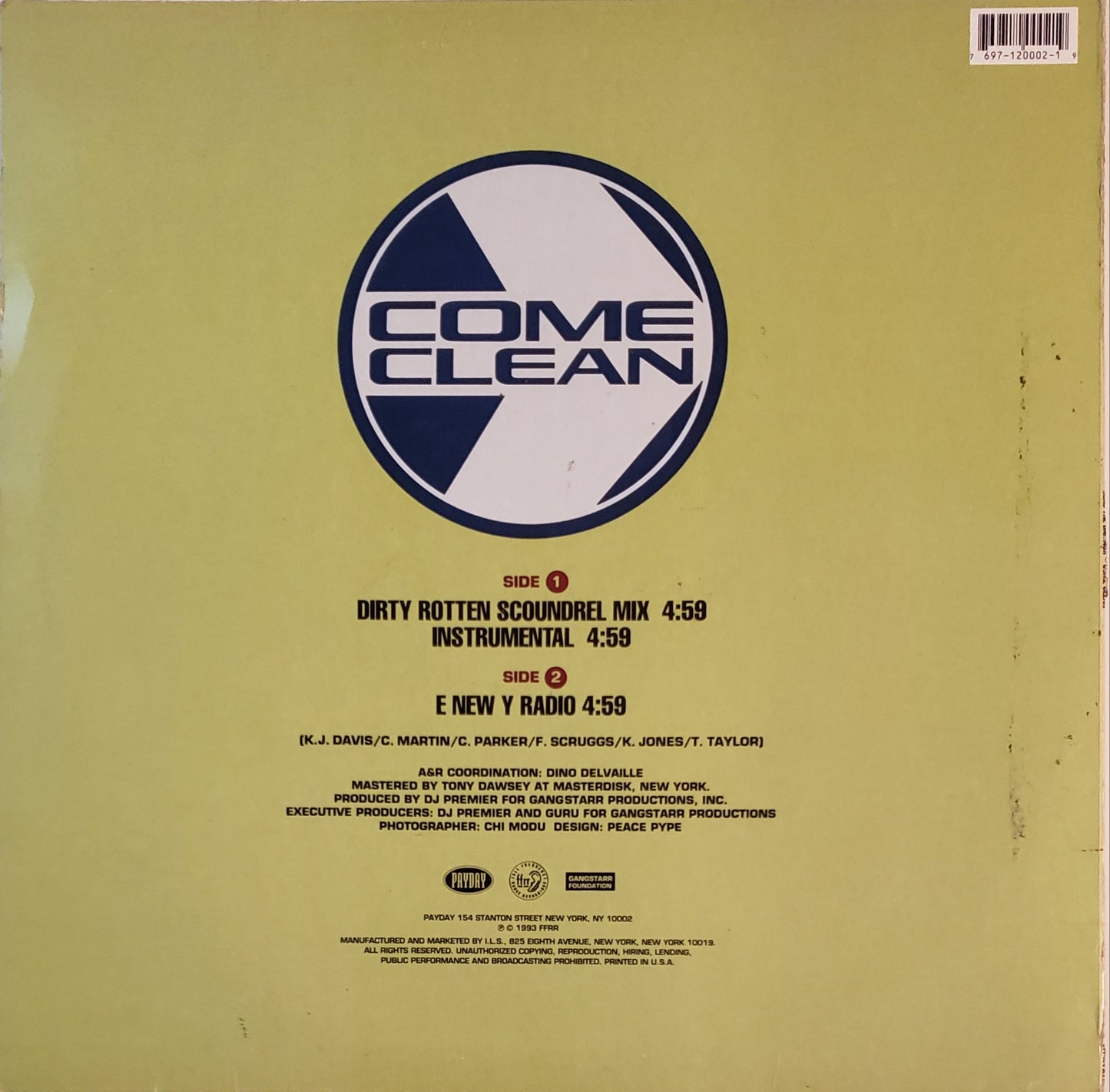 JERU THE DAMAJA "COME CLEAN" (12" Vinyl) Vintage-RARE!!
