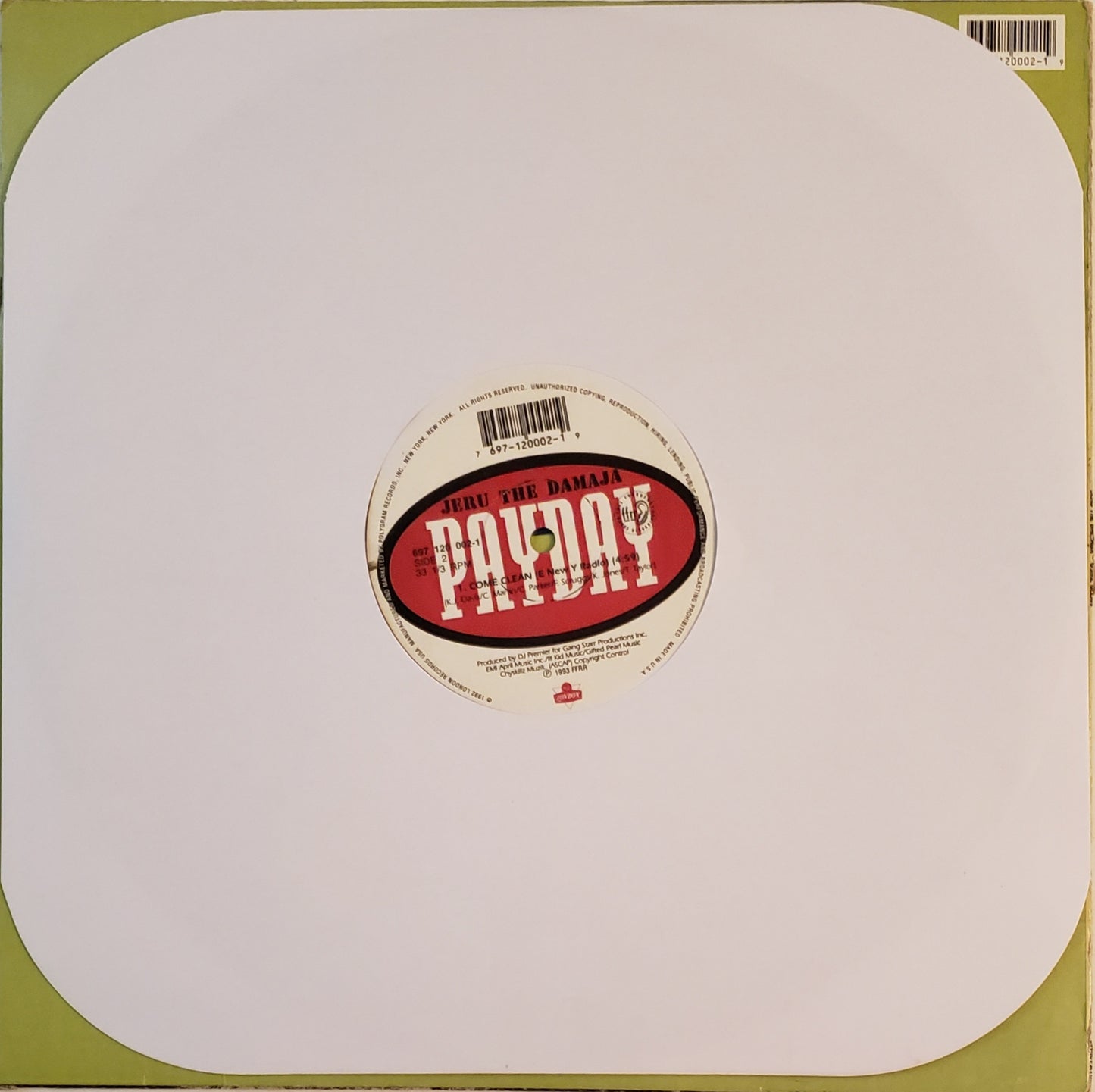 JERU THE DAMAJA "COME CLEAN" (12" Vinyl) Vintage-RARE!!