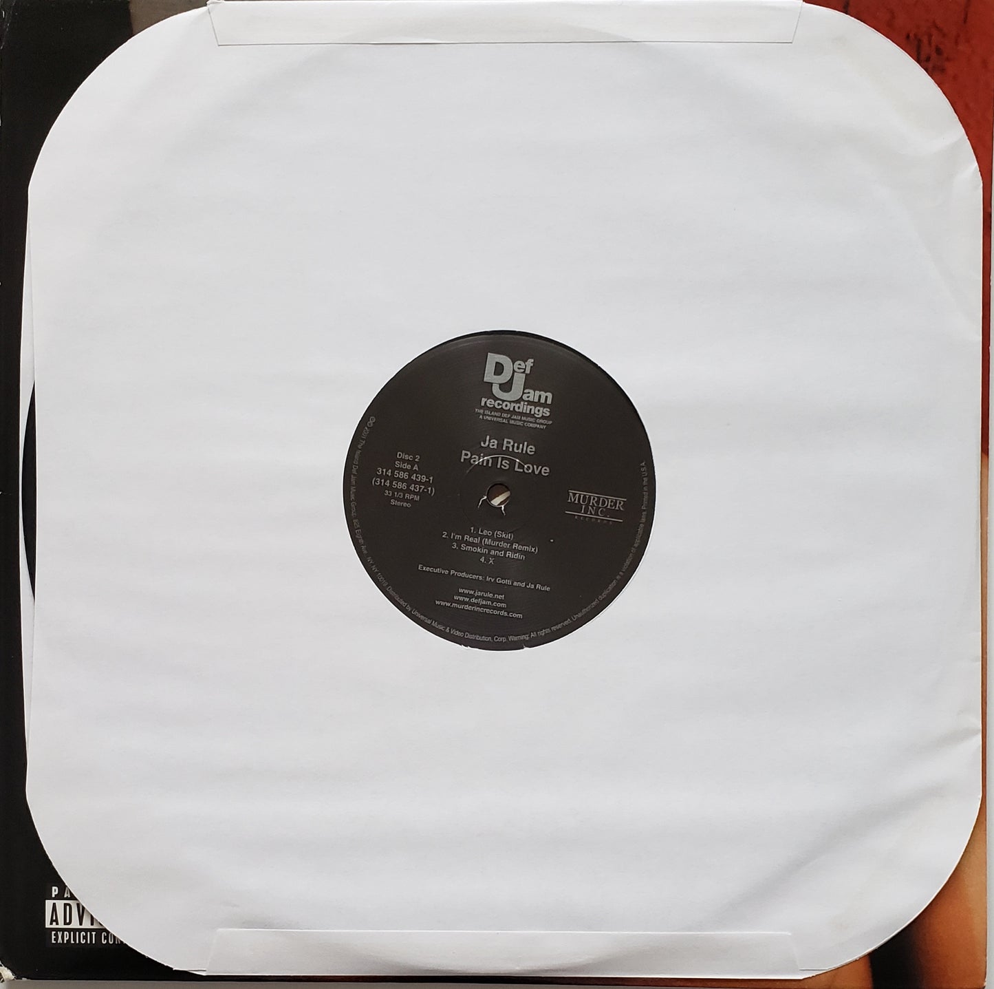 Ja Rule "Pain Is Love"(2x LP VINYL) Vintage!!