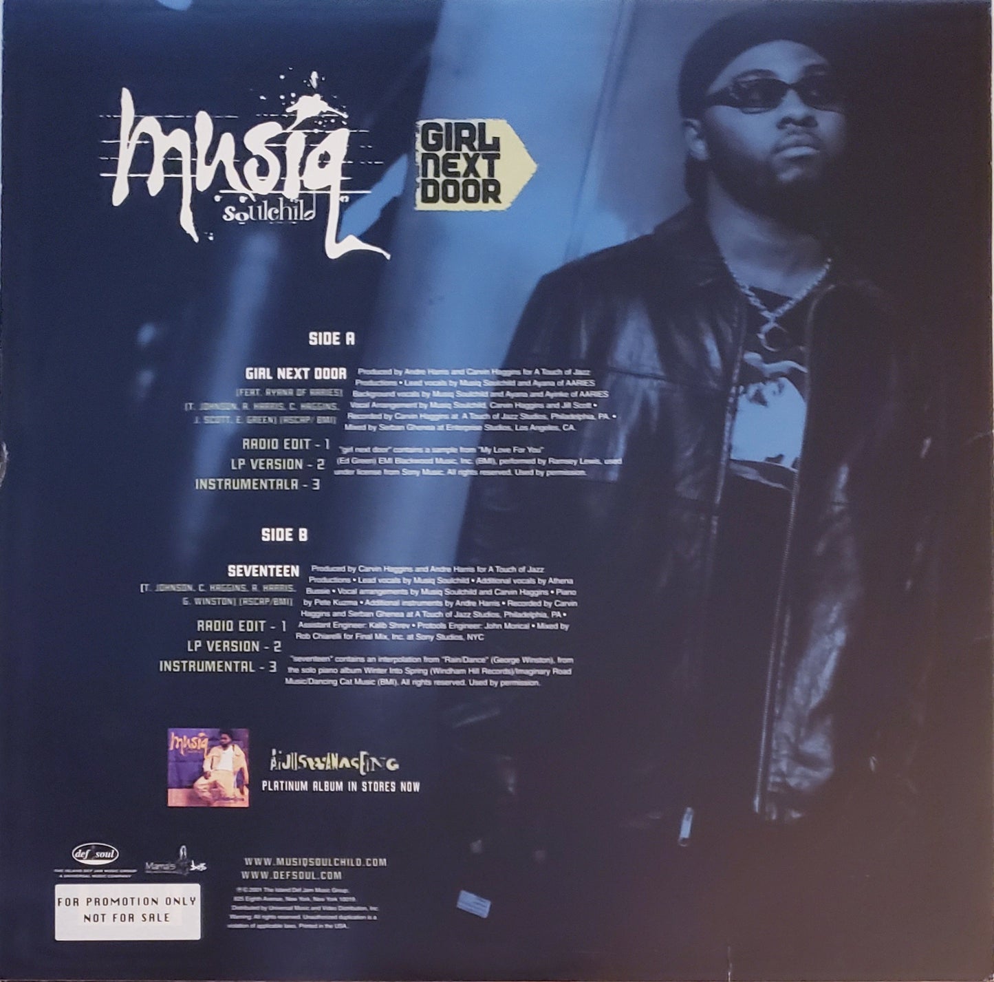 MUSIQ SOULCHILD - GIRL NEXT DOOR & SEVENTEEN (12” VINYL)