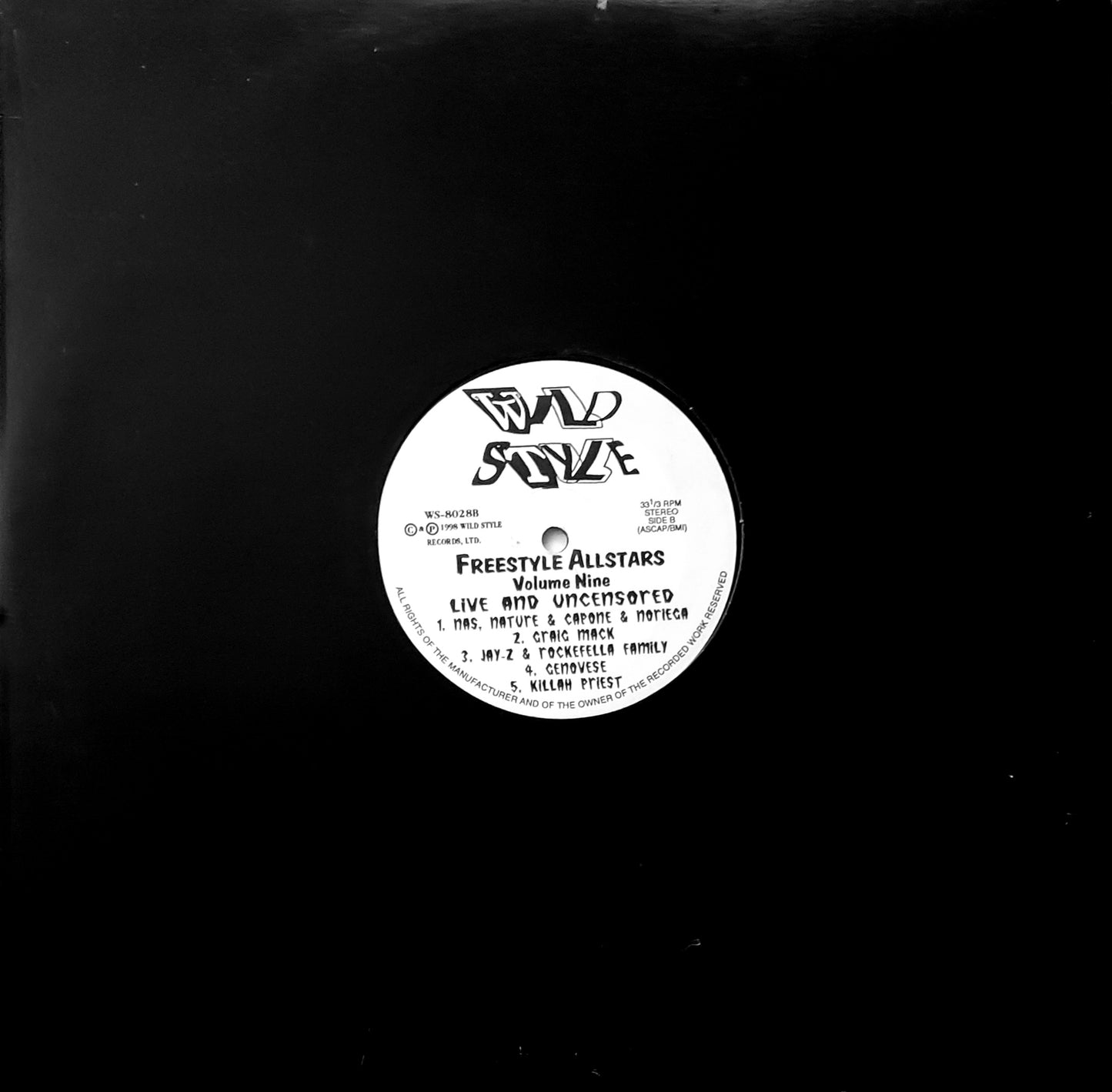 Freestyle Allstars - Volume Nine Live And Uncensored (12" Vinyl) VINTAGE-RARE!!