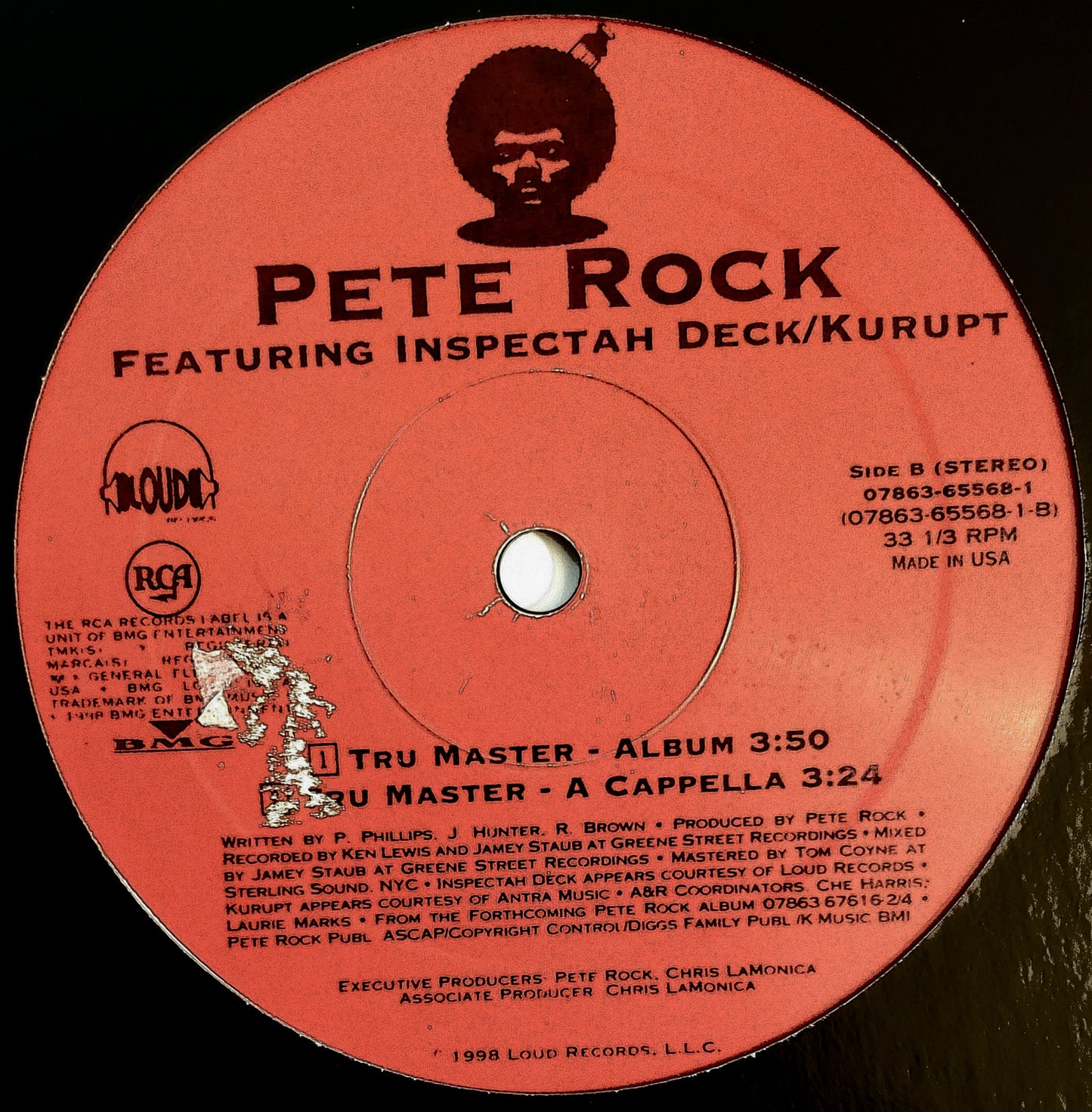 PETE ROCK - TRU MASTER- INSPECTAH DECK + KURUPT (12" Vinyl)RARE!!