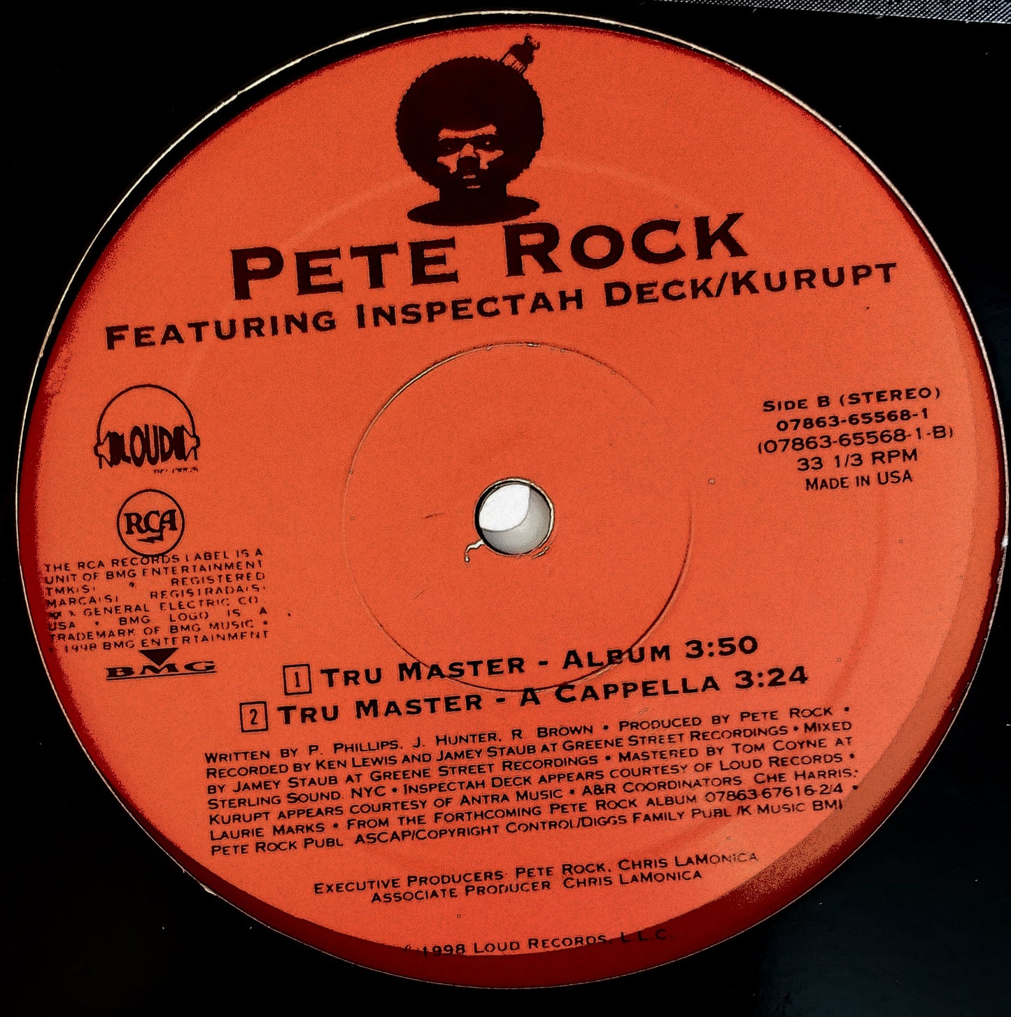 Pete Rock "Tru Master feat INSPECTAH DECK + KURUPT" (12" LP Vinyl)RARE!!