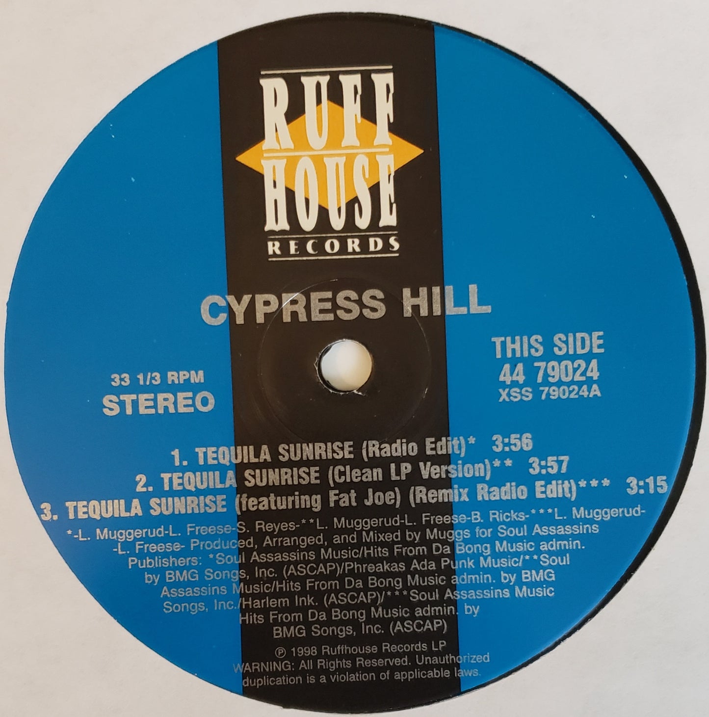 CYPRESS HILL - TEQUILA SUNRISE / DR. GREENTHUMB (12" VINYL)Vintage RARE!!